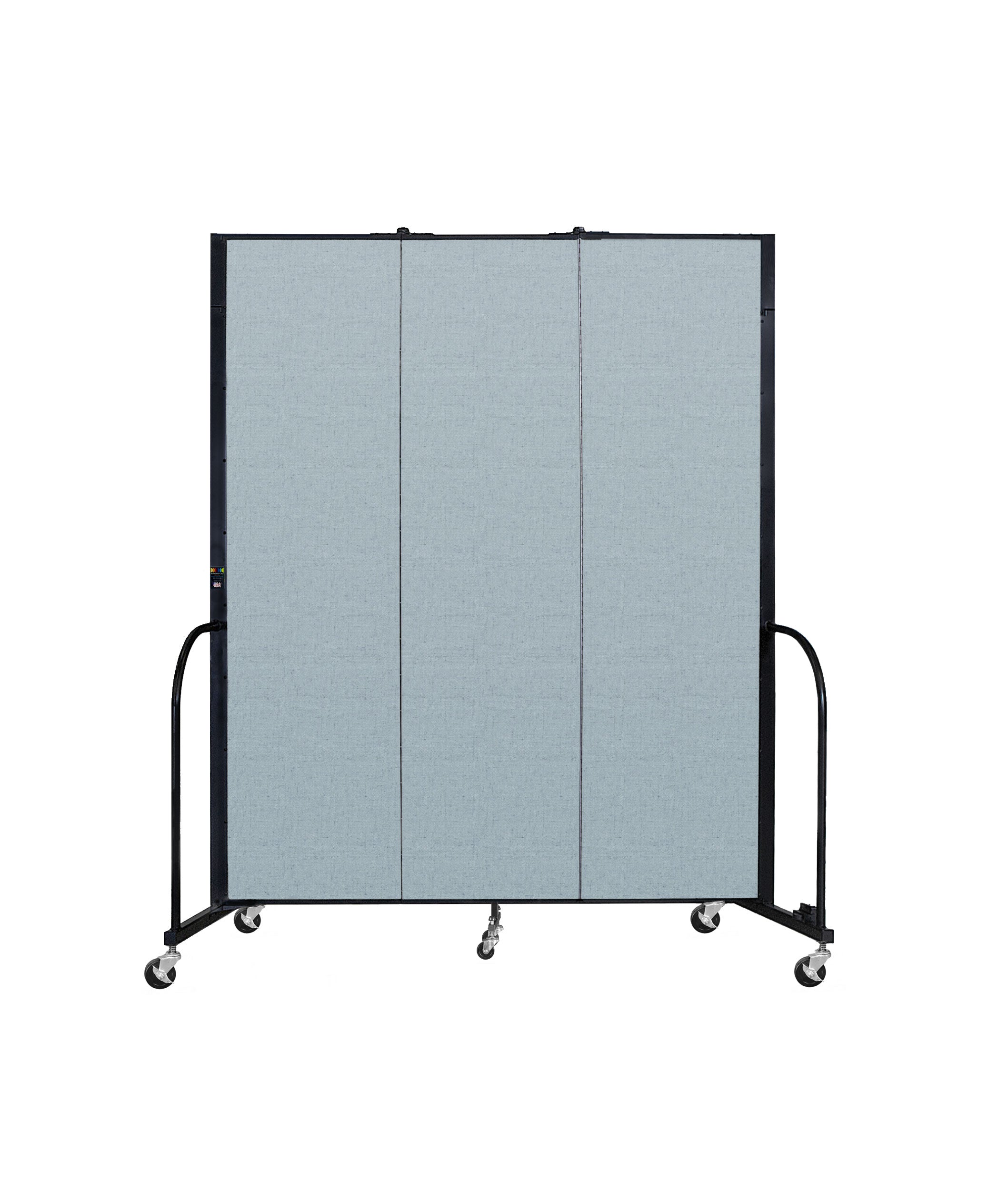 Signature Room Divider - 7' 4"H x 5' 9"L - 3 Panel, Blue Tide, Vinyl