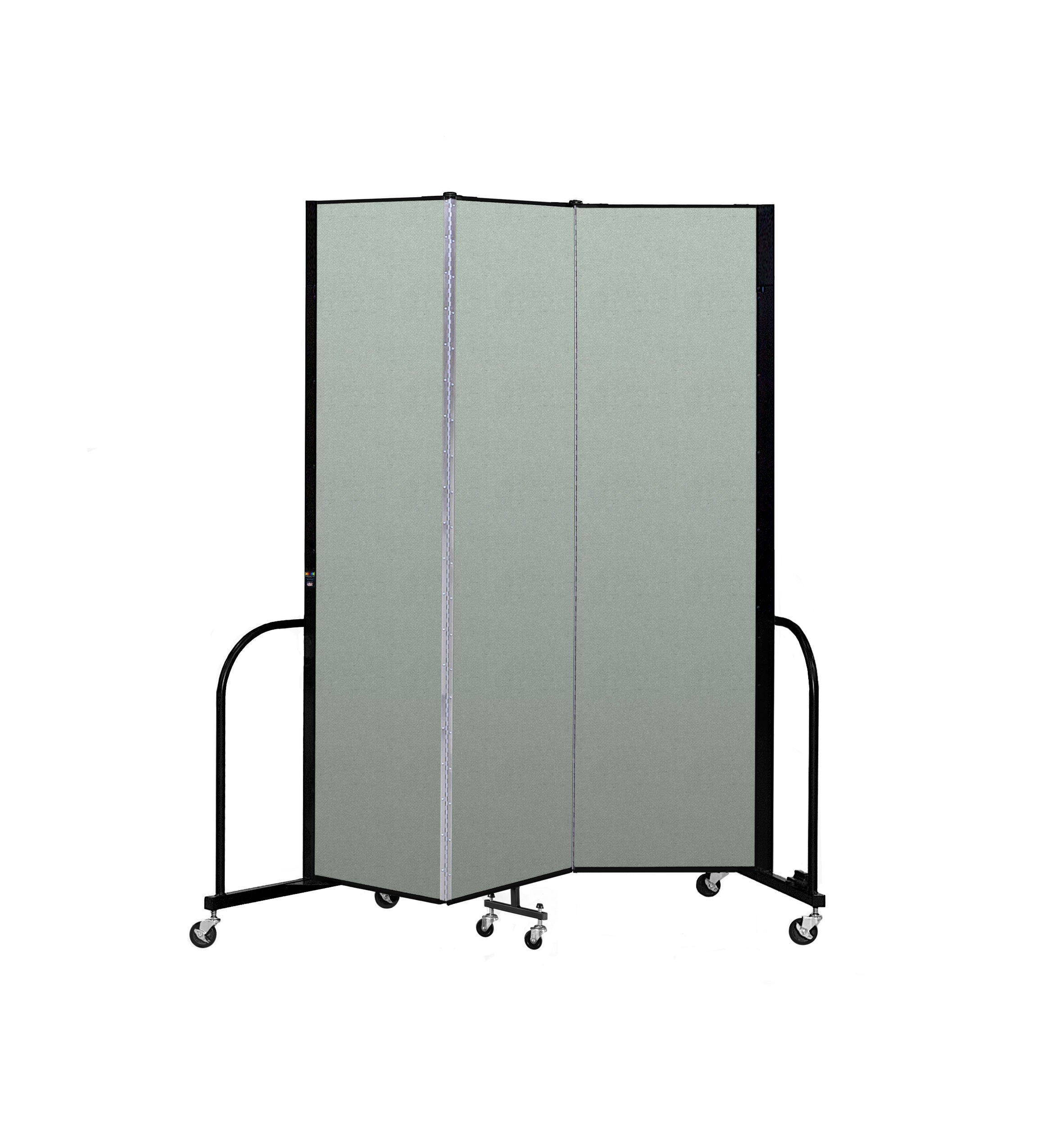 Signature Room Divider - 7' 4"H x 5' 9"L - 3 Panel, Mint, Vinyl