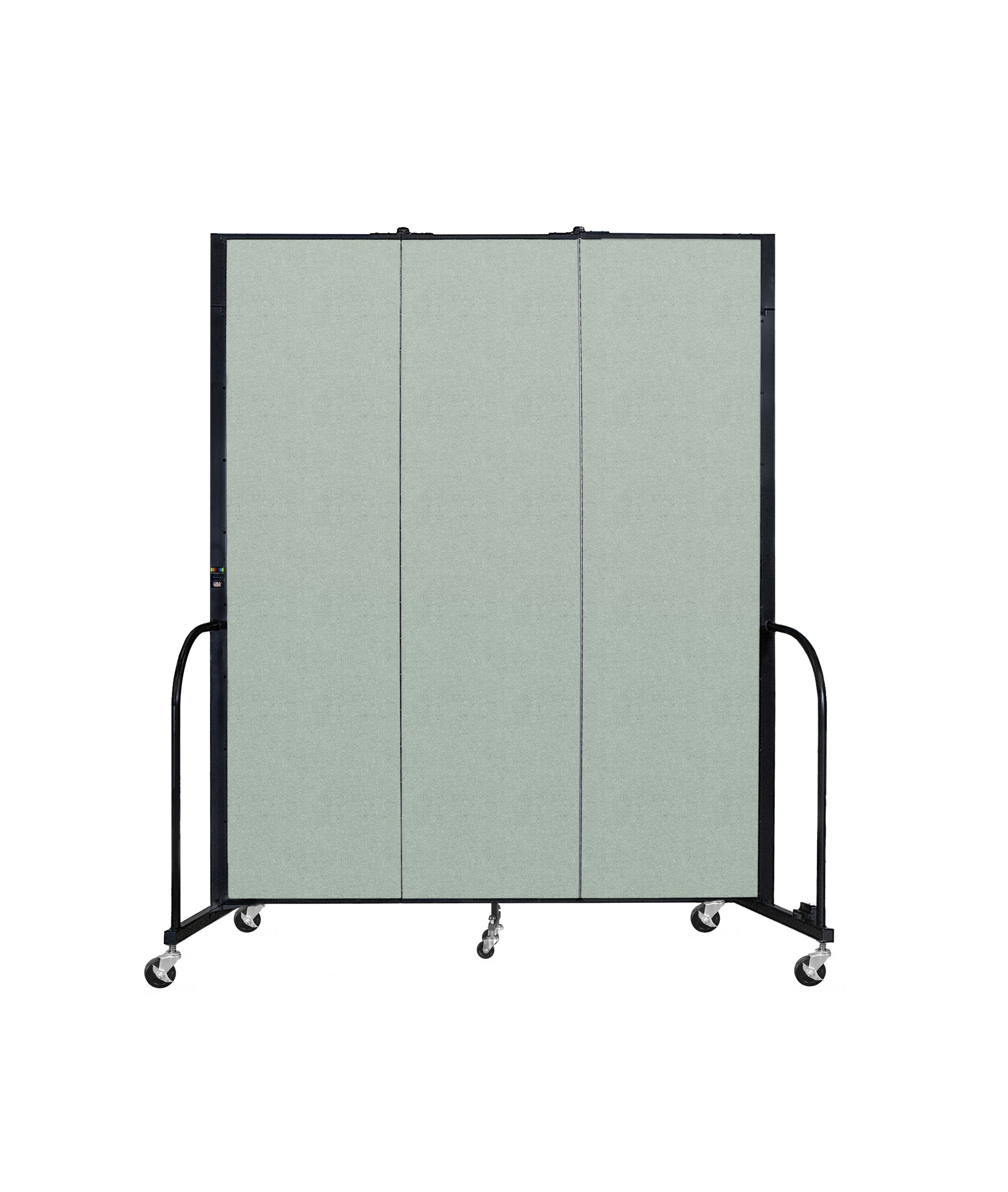 Signature Room Divider - 7' 4"H x 5' 9"L - 3 Panel, Mint, Vinyl