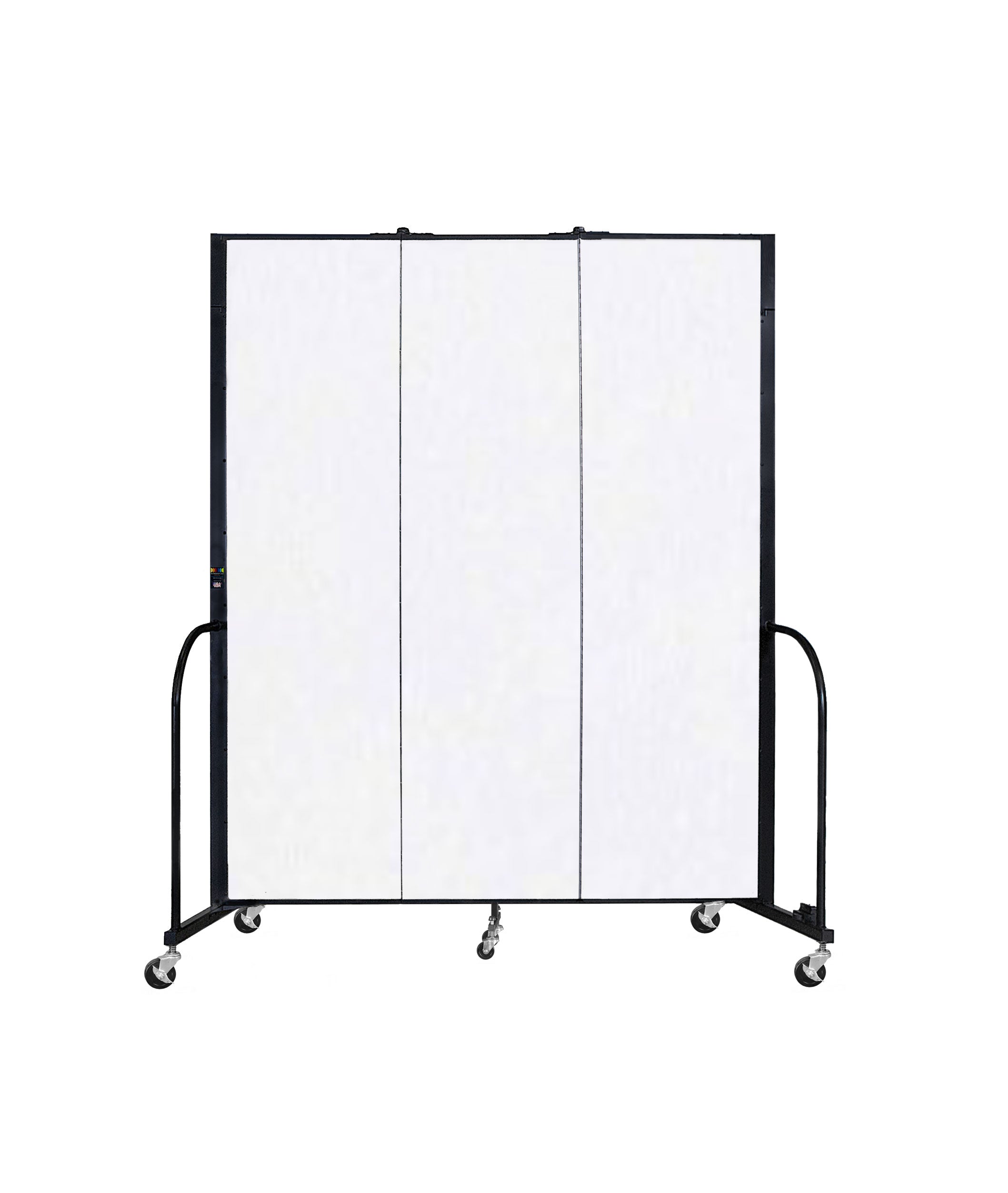 Signature Room Divider - 7' 4"H x 5' 9"L - 3 Panel, Ice, Vinyl