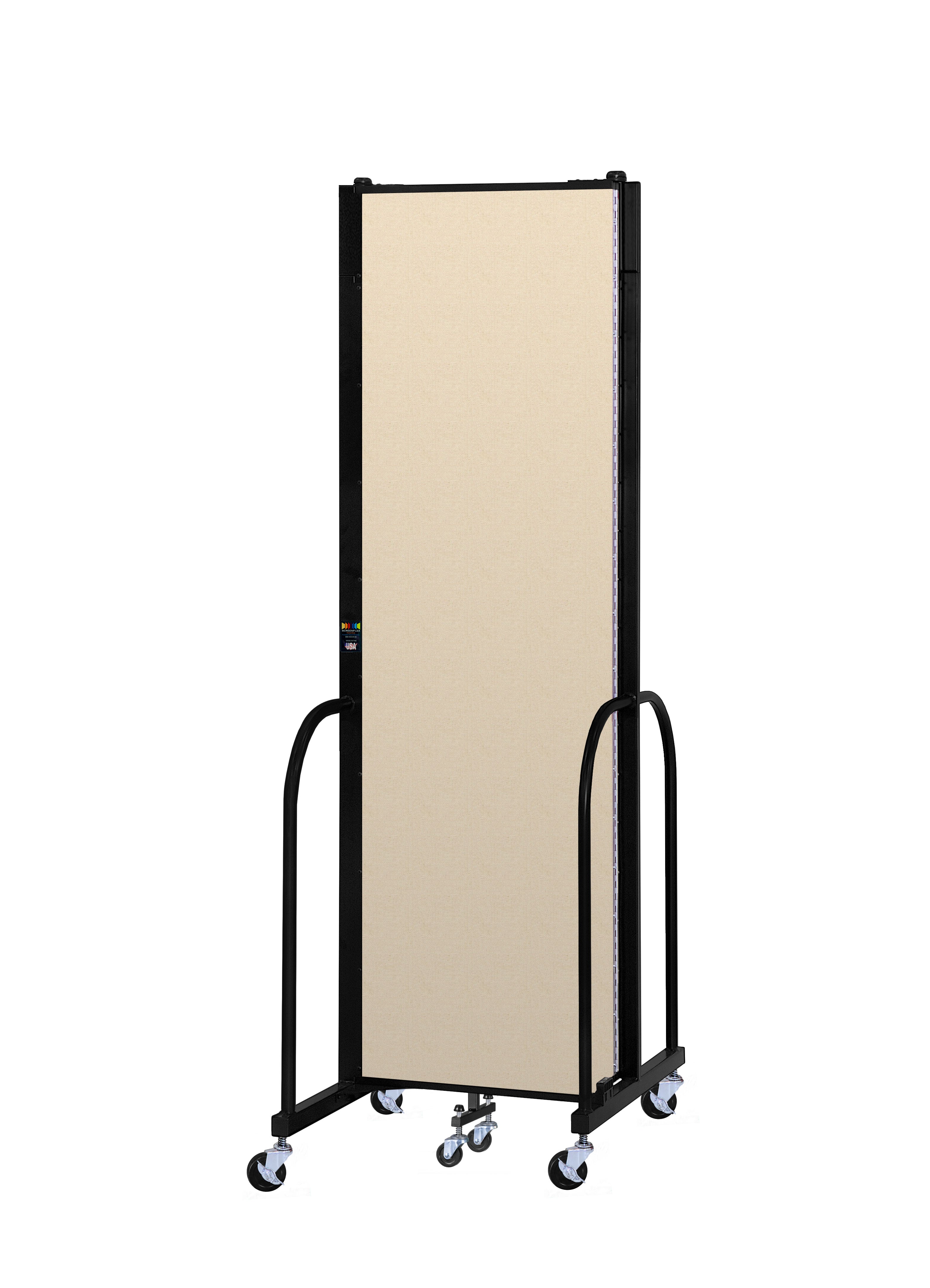 Signature Room Divider - 7' 4"H x 5' 9"L - 3 Panel, Hazelnut, Vinyl