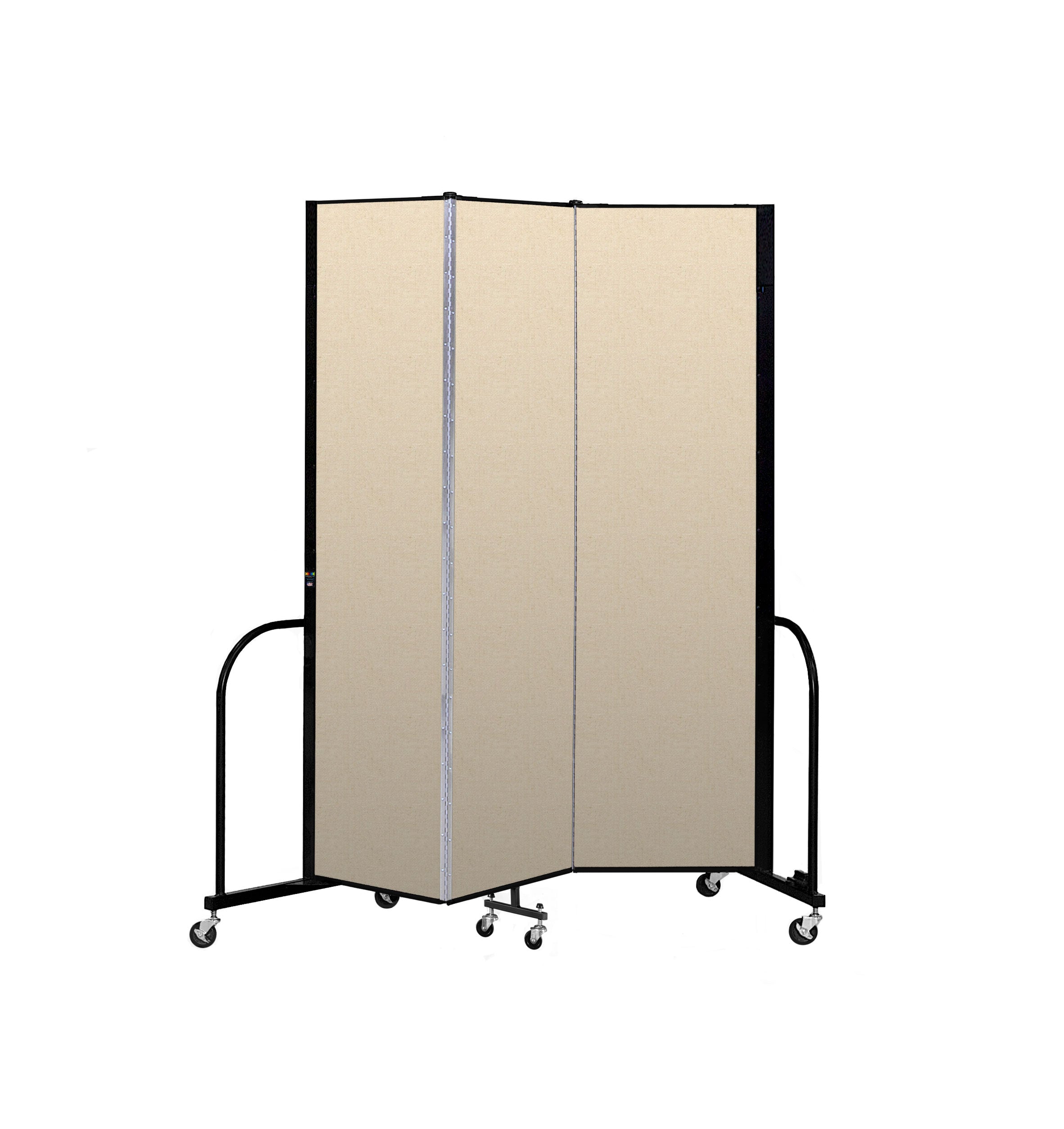 Signature Room Divider - 7' 4"H x 5' 9"L - 3 Panel, Hazelnut, Vinyl