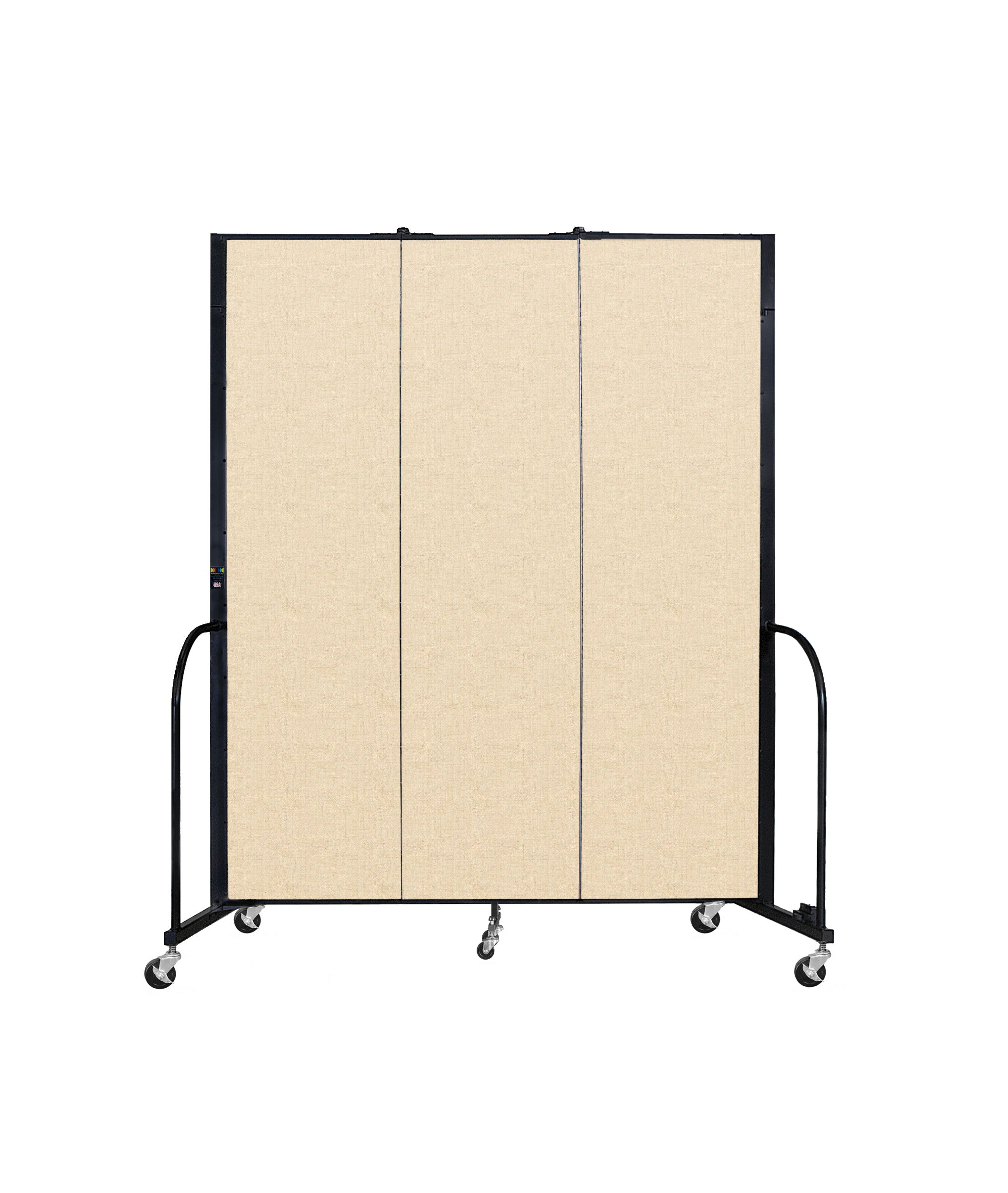 Signature Room Divider - 7' 4"H x 5' 9"L - 3 Panel, Hazelnut, Vinyl