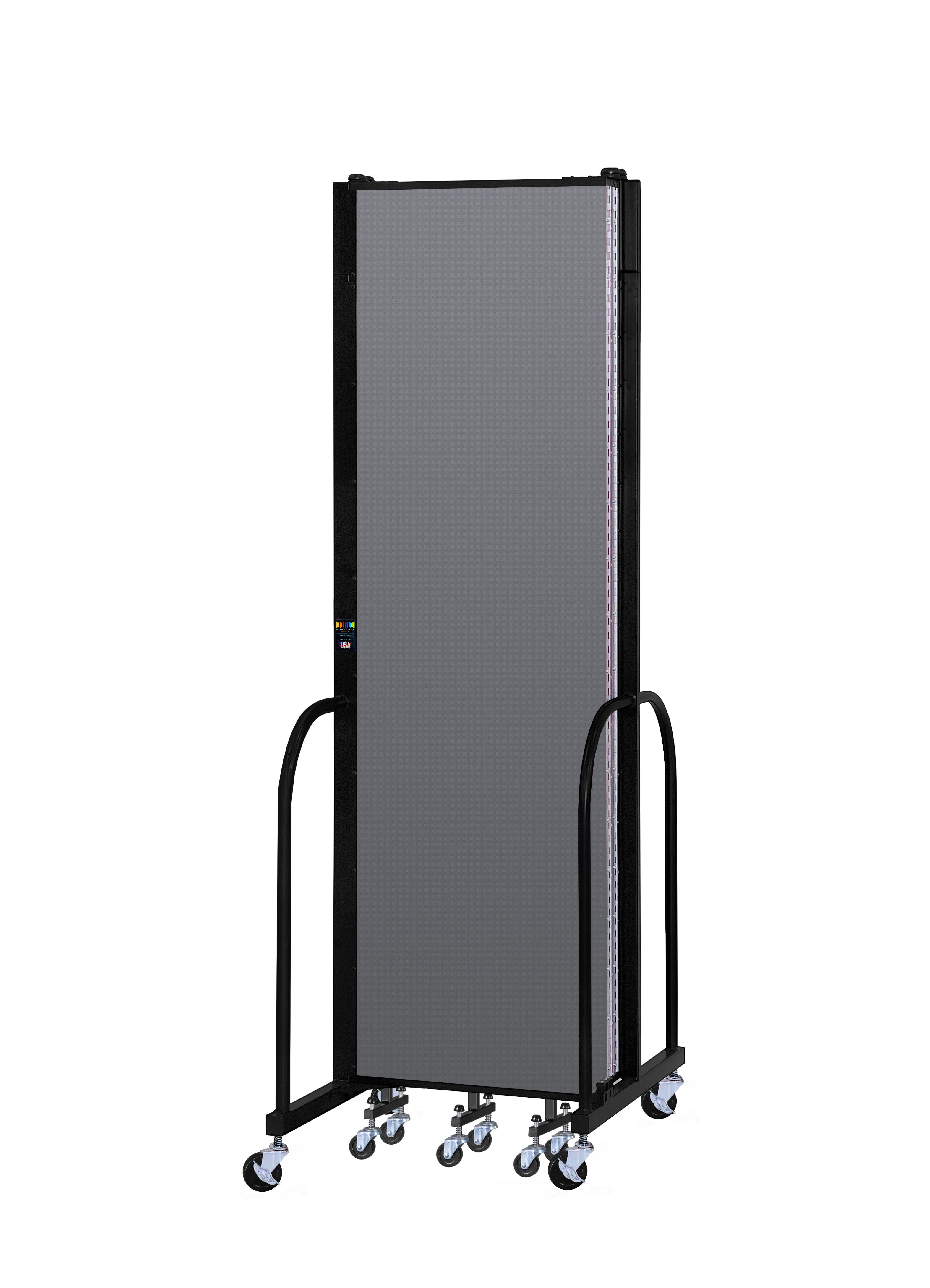 Signature Room Divider - 7' 4"H x 9' 5"L - 5 Panel, Stone, Fabric