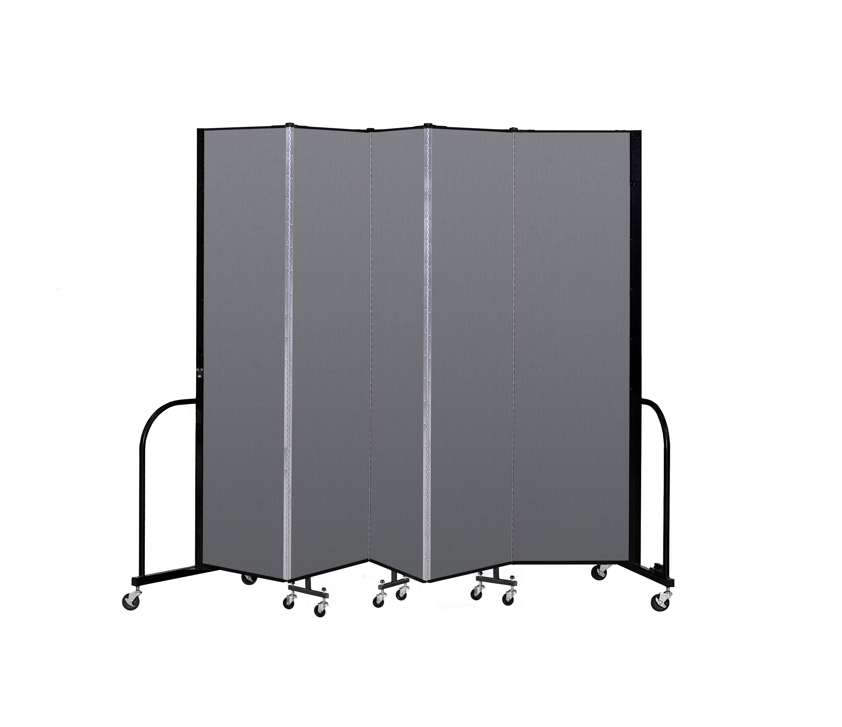Signature Room Divider - 7' 4"H x 9' 5"L - 5 Panel, Stone, Fabric
