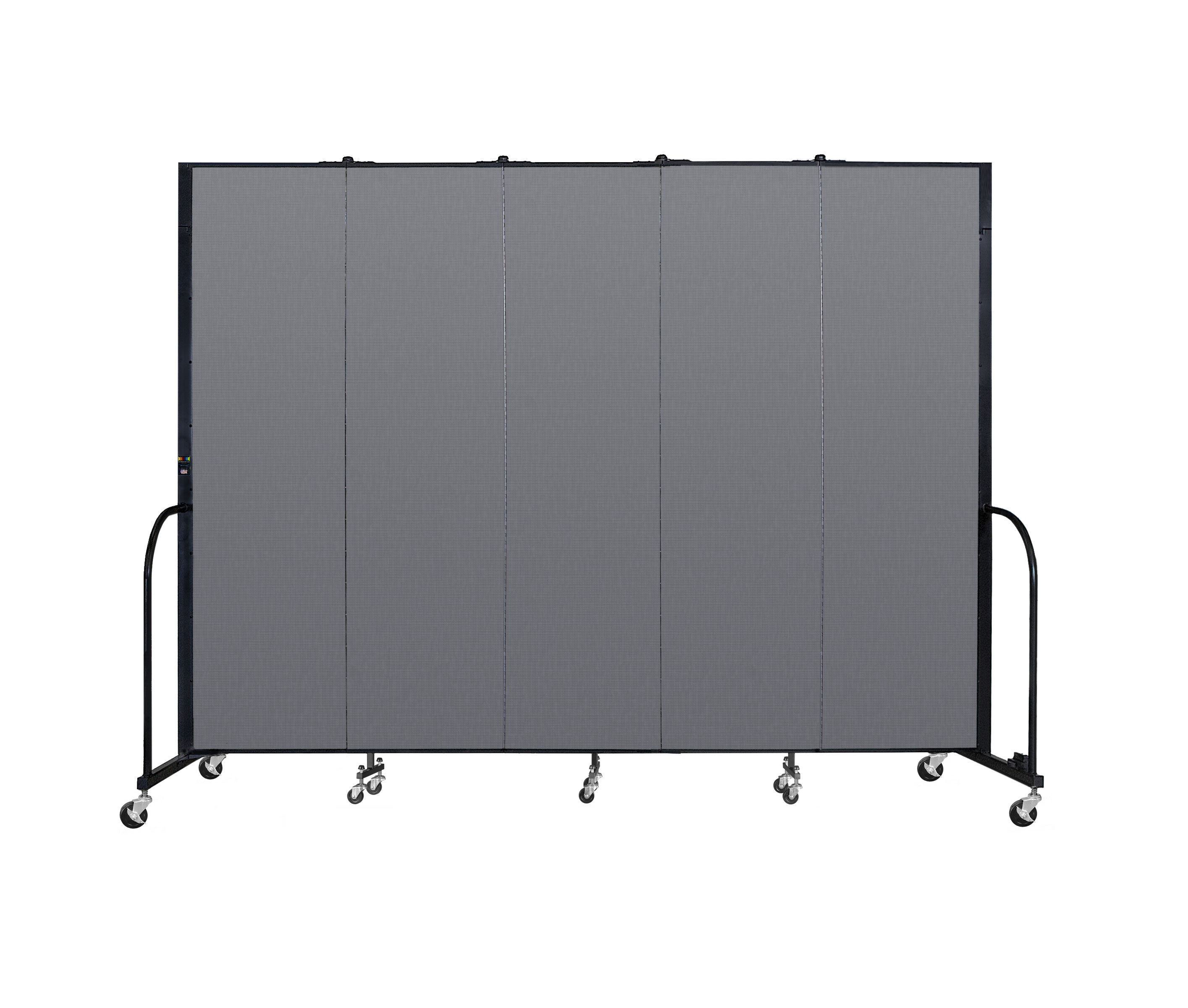 Signature Room Divider - 7' 4"H x 9' 5"L - 5 Panel, Stone, Fabric