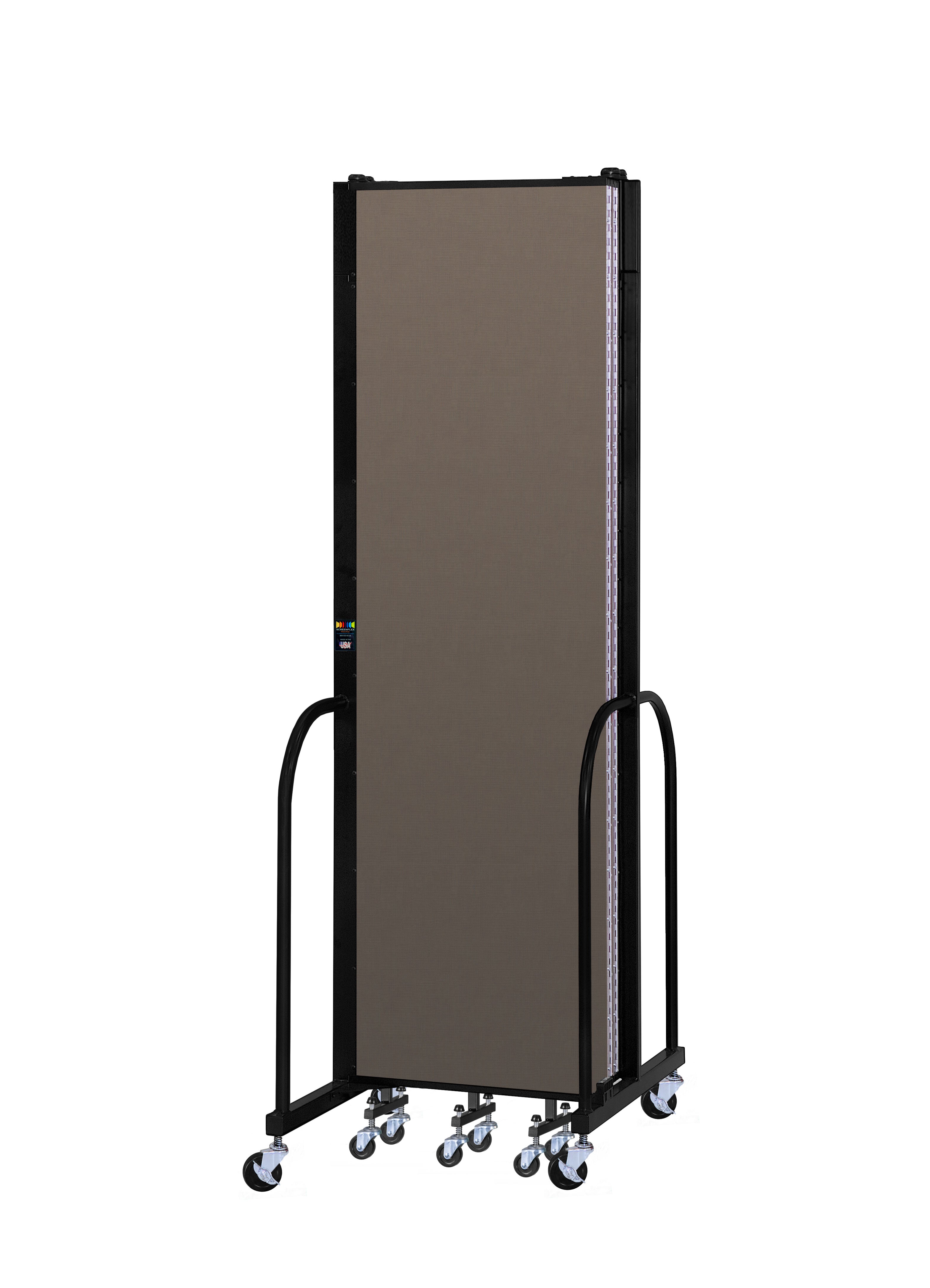 Signature Room Divider - 7' 4"H x 9' 5"L - 5 Panel, Walnut, Fabric