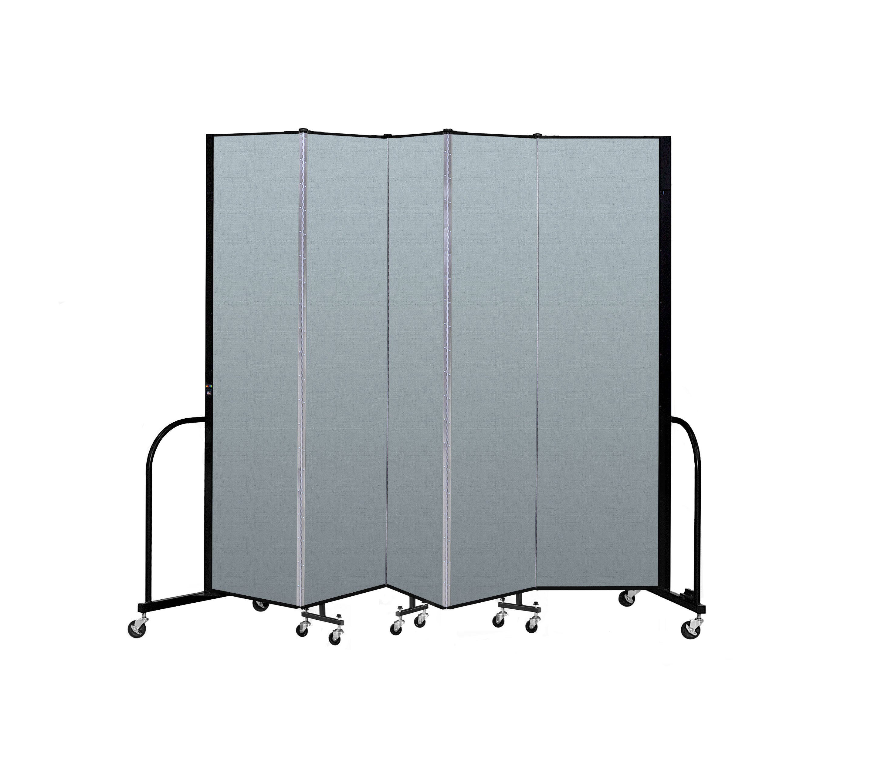 Signature Room Divider - 7' 4"H x 9' 5"L - 5 Panel, Blue Tide, Vinyl