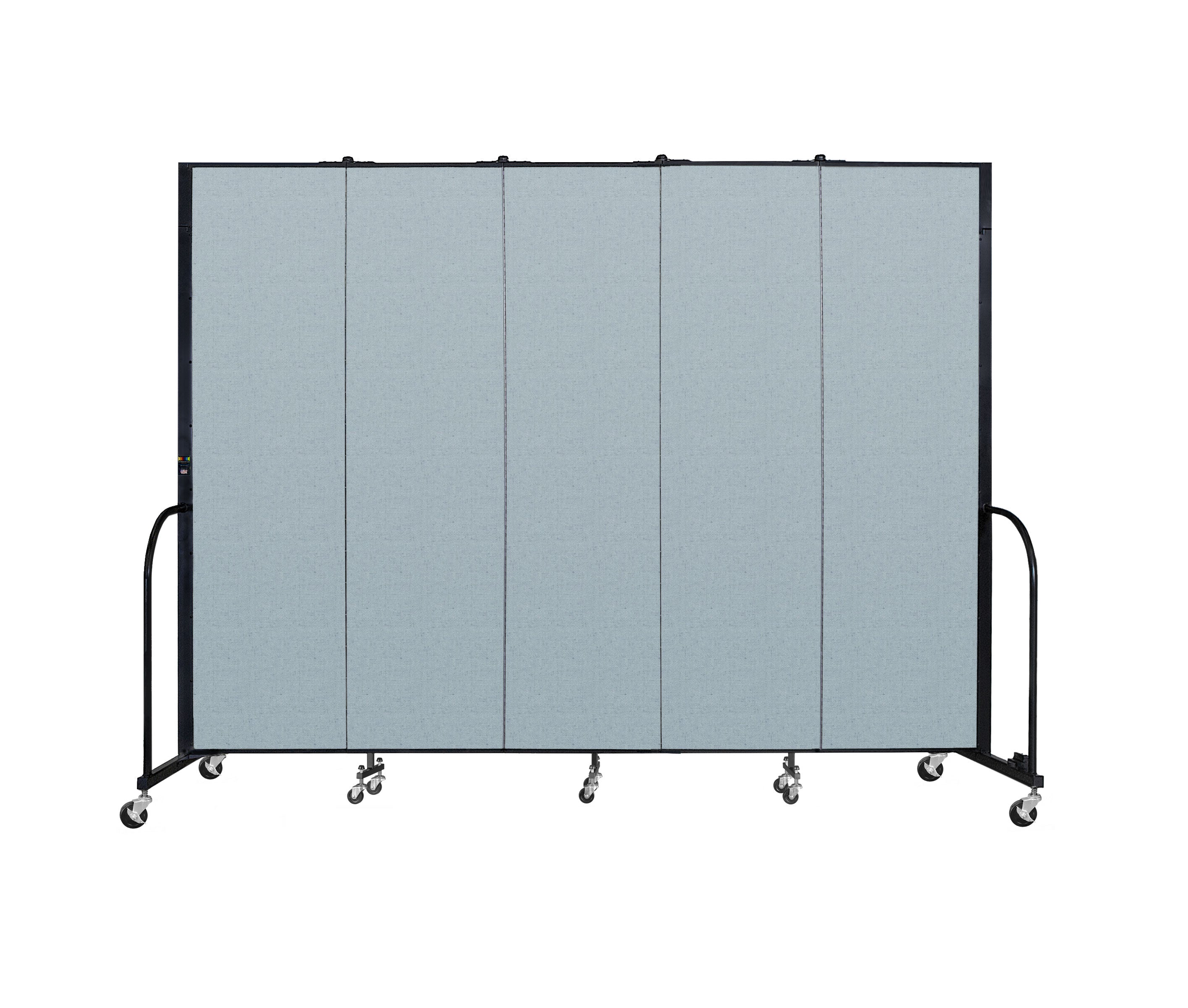 Signature Room Divider - 7' 4"H x 9' 5"L - 5 Panel, Blue Tide, Vinyl