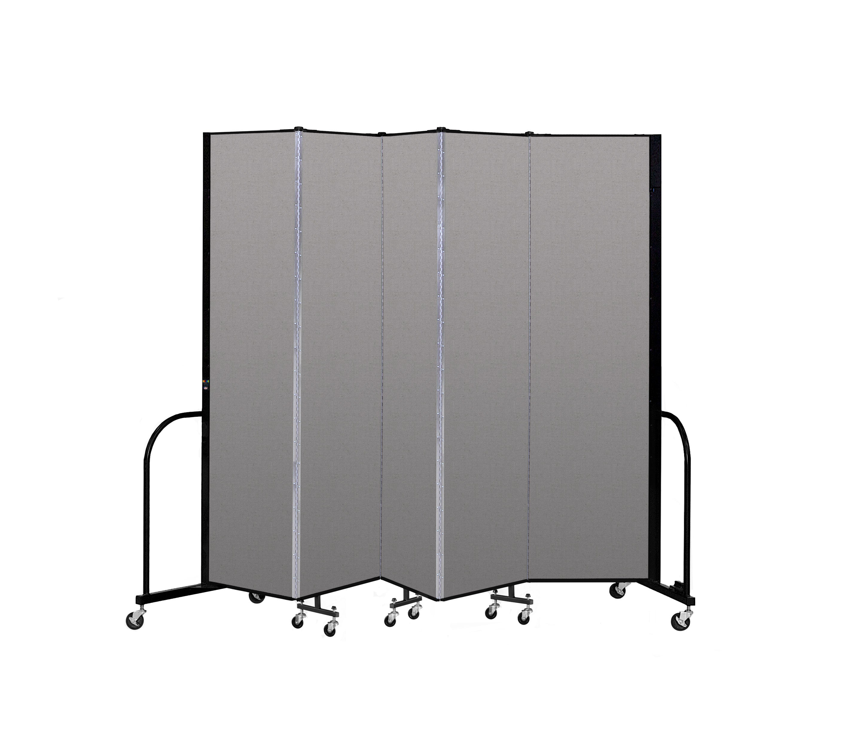 Signature Room Divider - 7' 4"H x 9' 5"L - 5 Panel, Granite, Vinyl