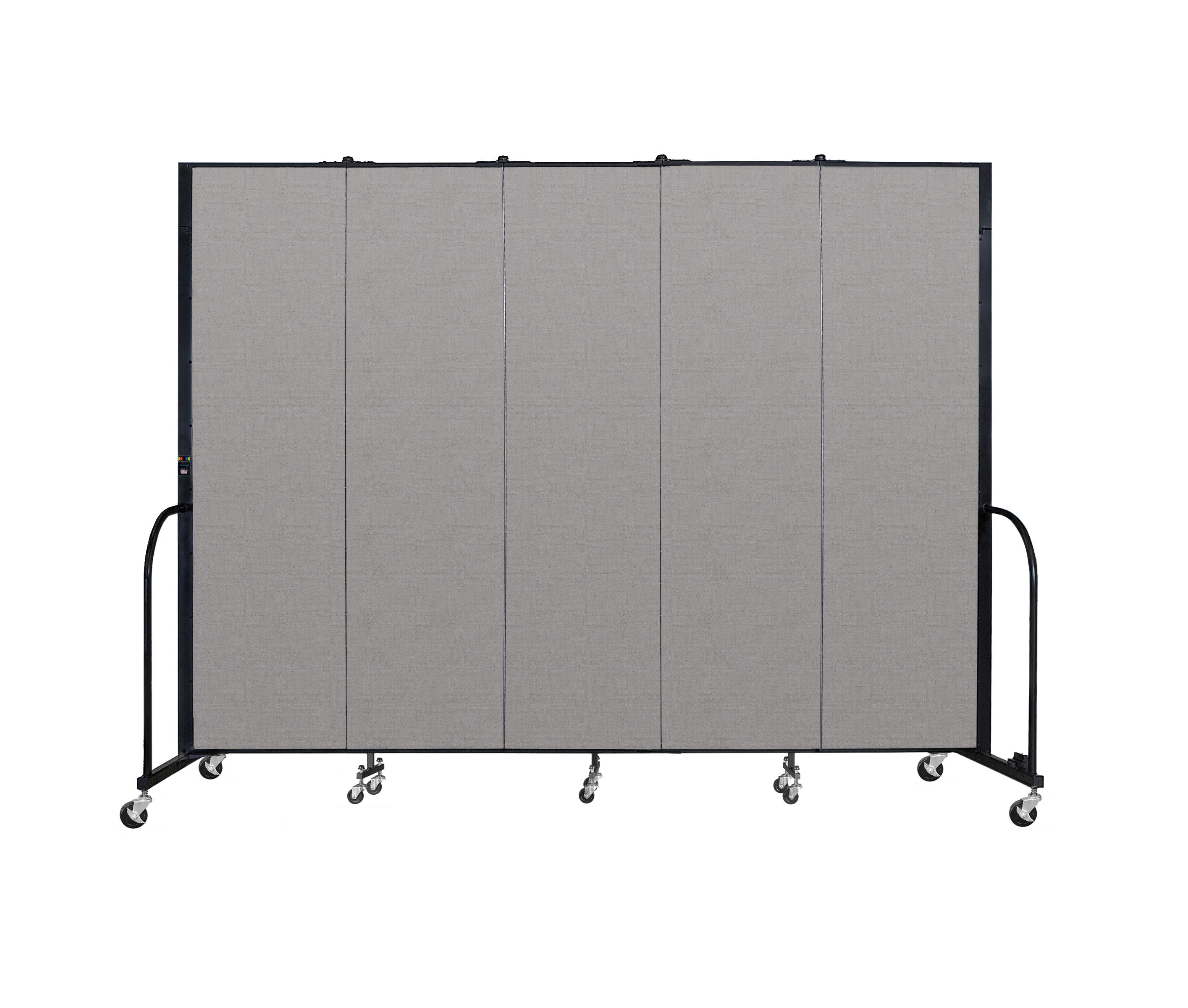 Signature Room Divider - 7' 4"H x 9' 5"L - 5 Panel, Granite, Vinyl