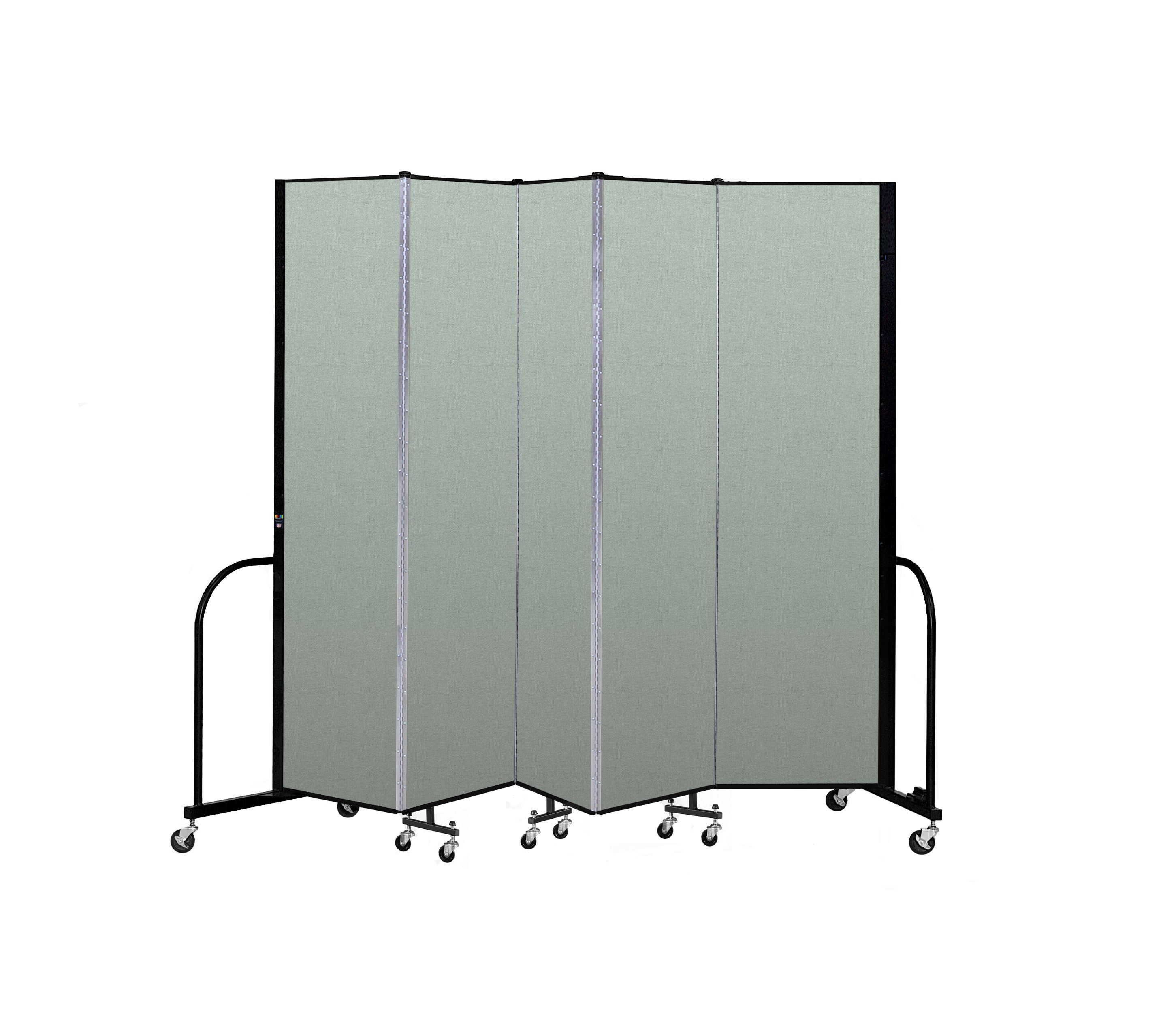Signature Room Divider - 7' 4"H x 9' 5"L - 5 Panel, Mint, Vinyl