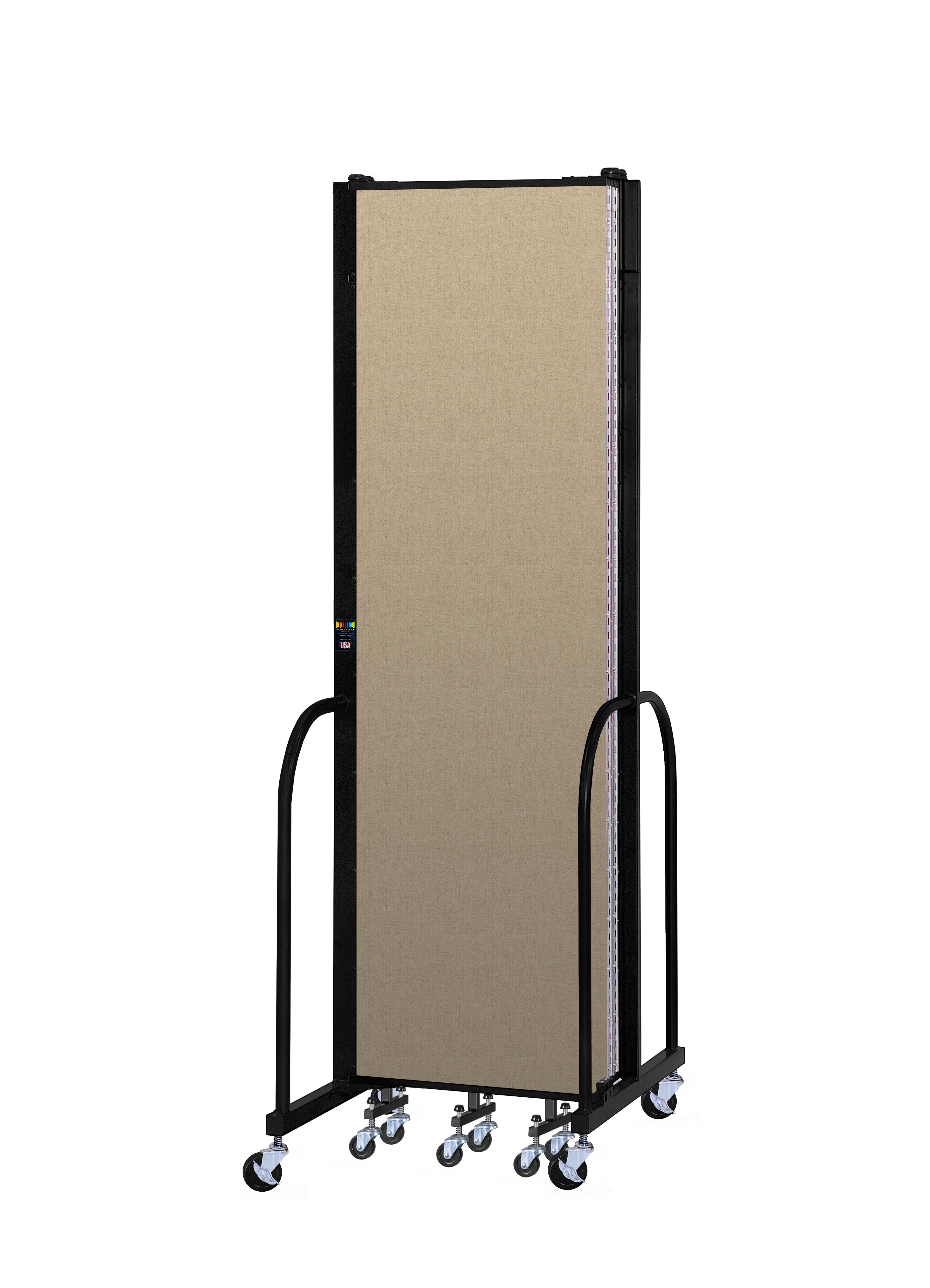Signature Room Divider - 7' 4"H x 9' 5"L - 5 Panel, Sandalwood, Vinyl