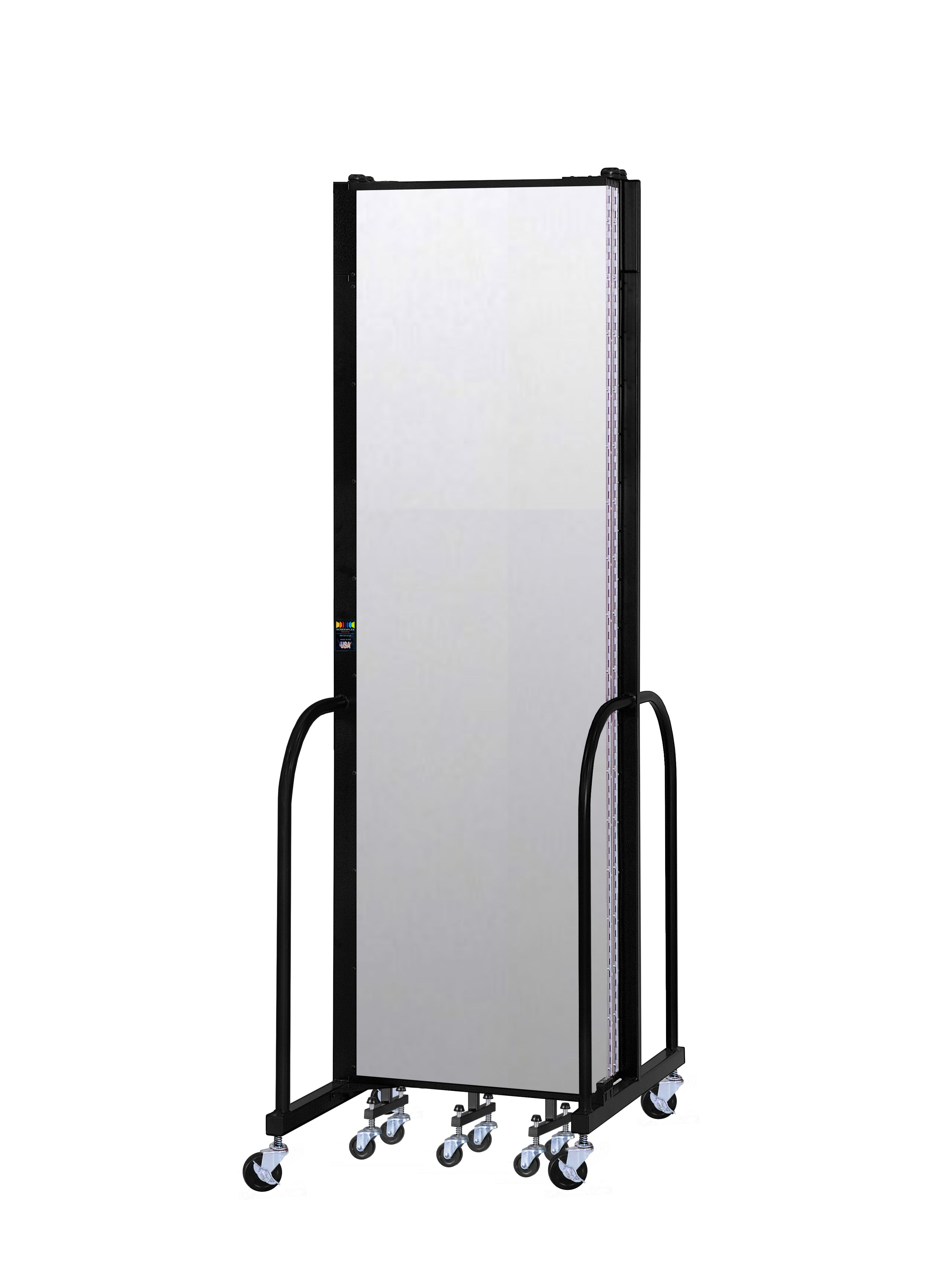 Signature Room Divider - 7' 4"H x 9' 5"L - 5 Panel, Ice, Vinyl