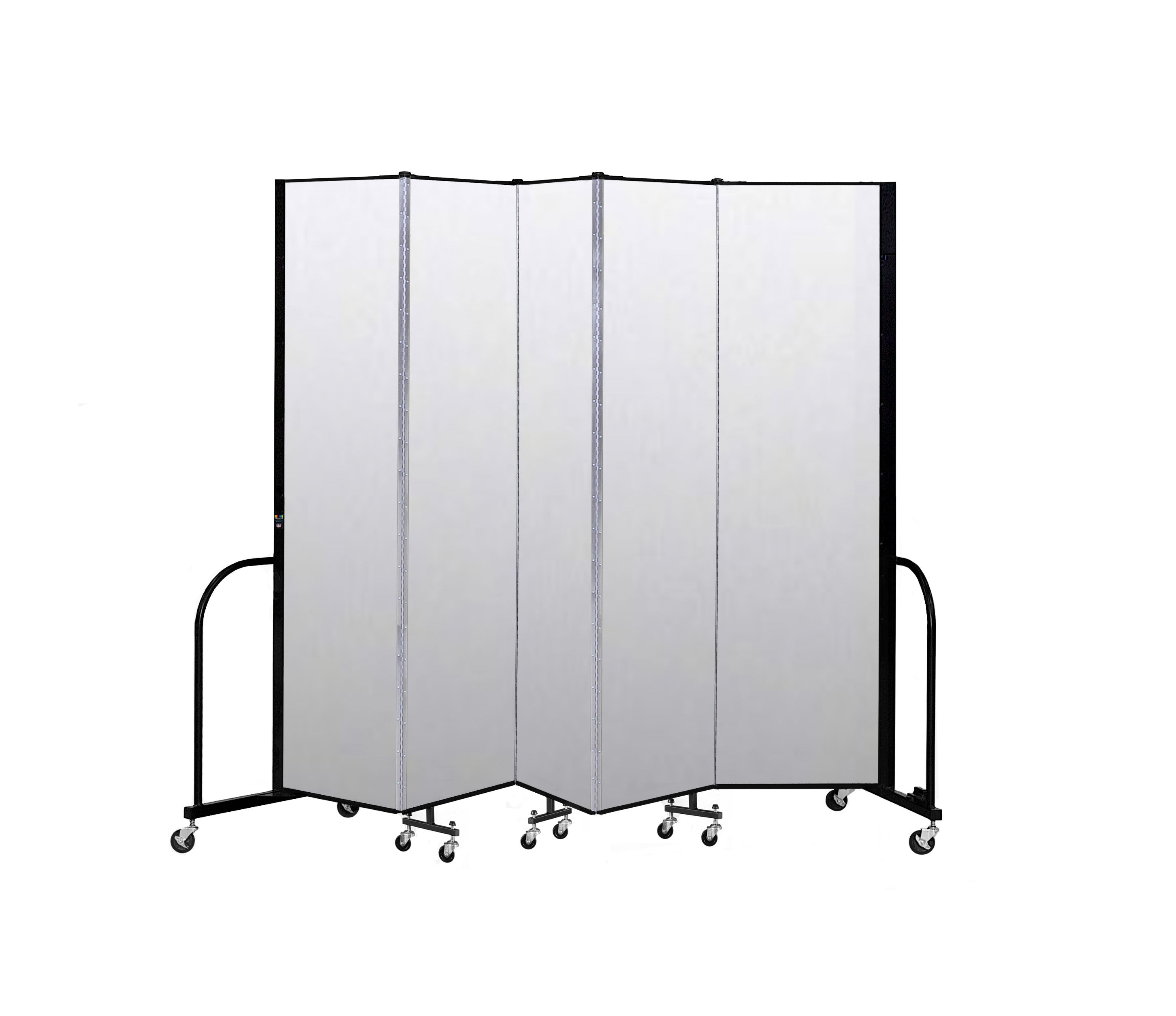 Signature Room Divider - 7' 4"H x 9' 5"L - 5 Panel, Ice, Vinyl