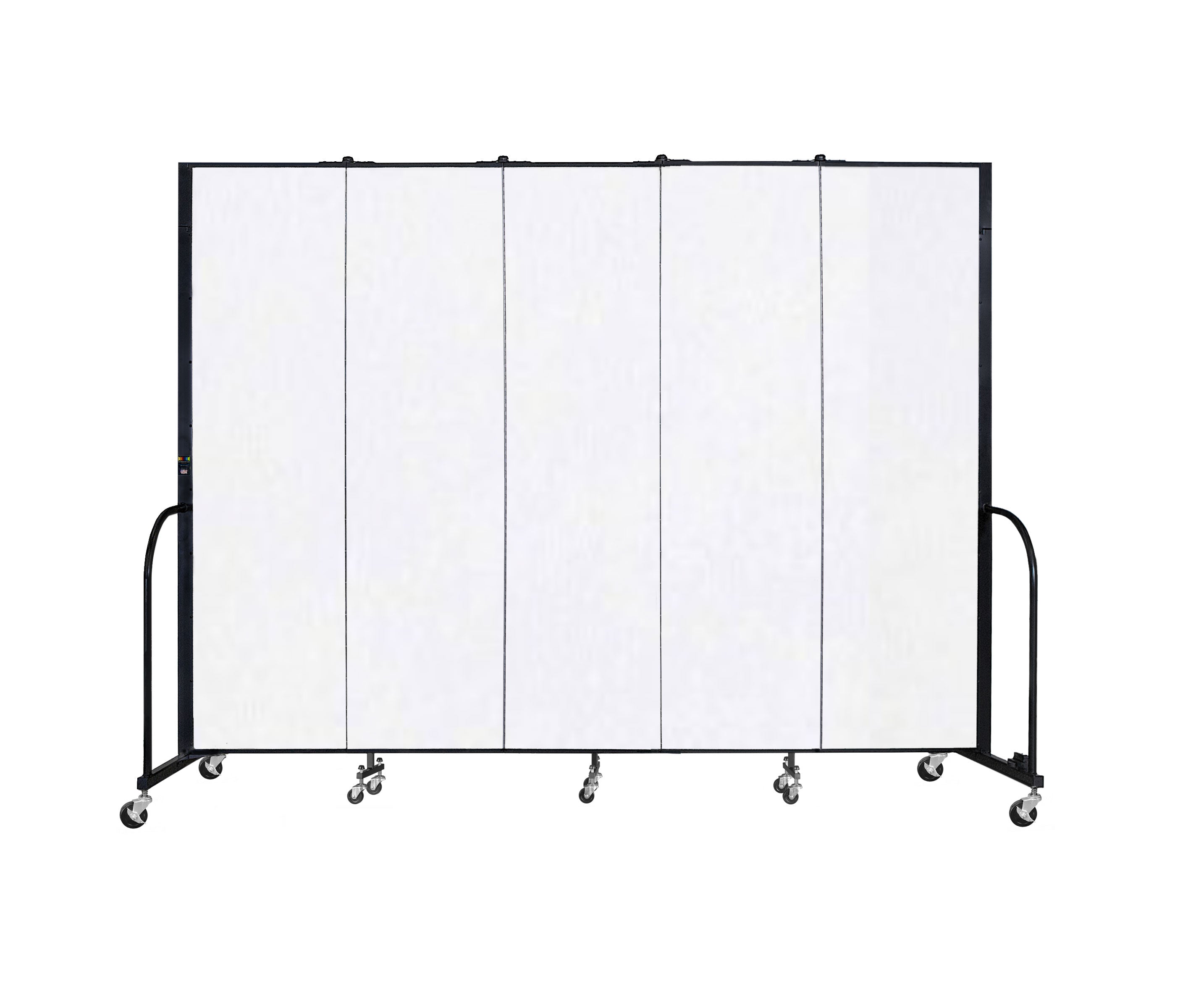 Signature Room Divider - 7' 4"H x 9' 5"L - 5 Panel, Ice, Vinyl