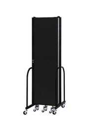 Signature Room Divider - 7' 4"H x 9' 5"L - 5 Panel, Coal, Vinyl