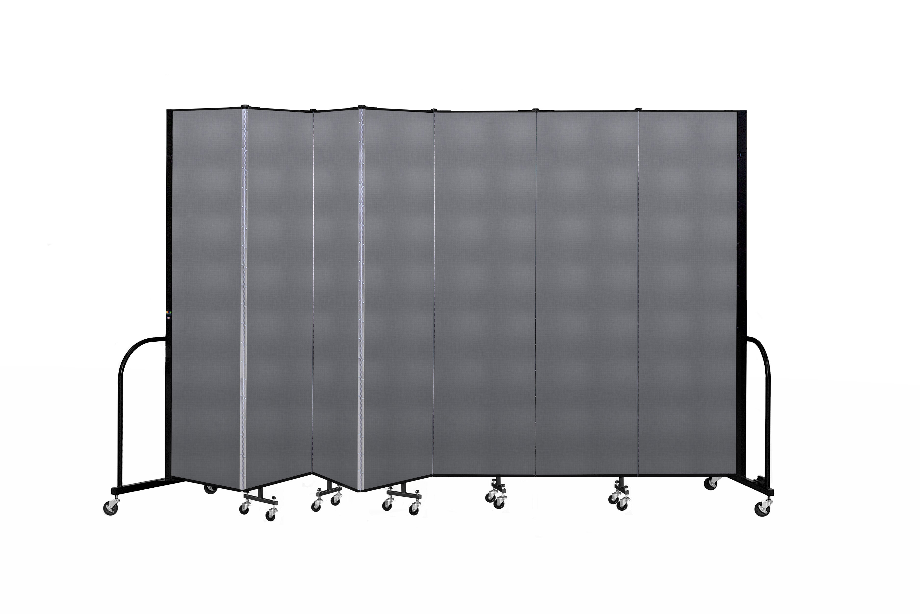 Signature Room Divider - 7' 4"H x 13' 1"L - 7 Panel, Stone, Fabric