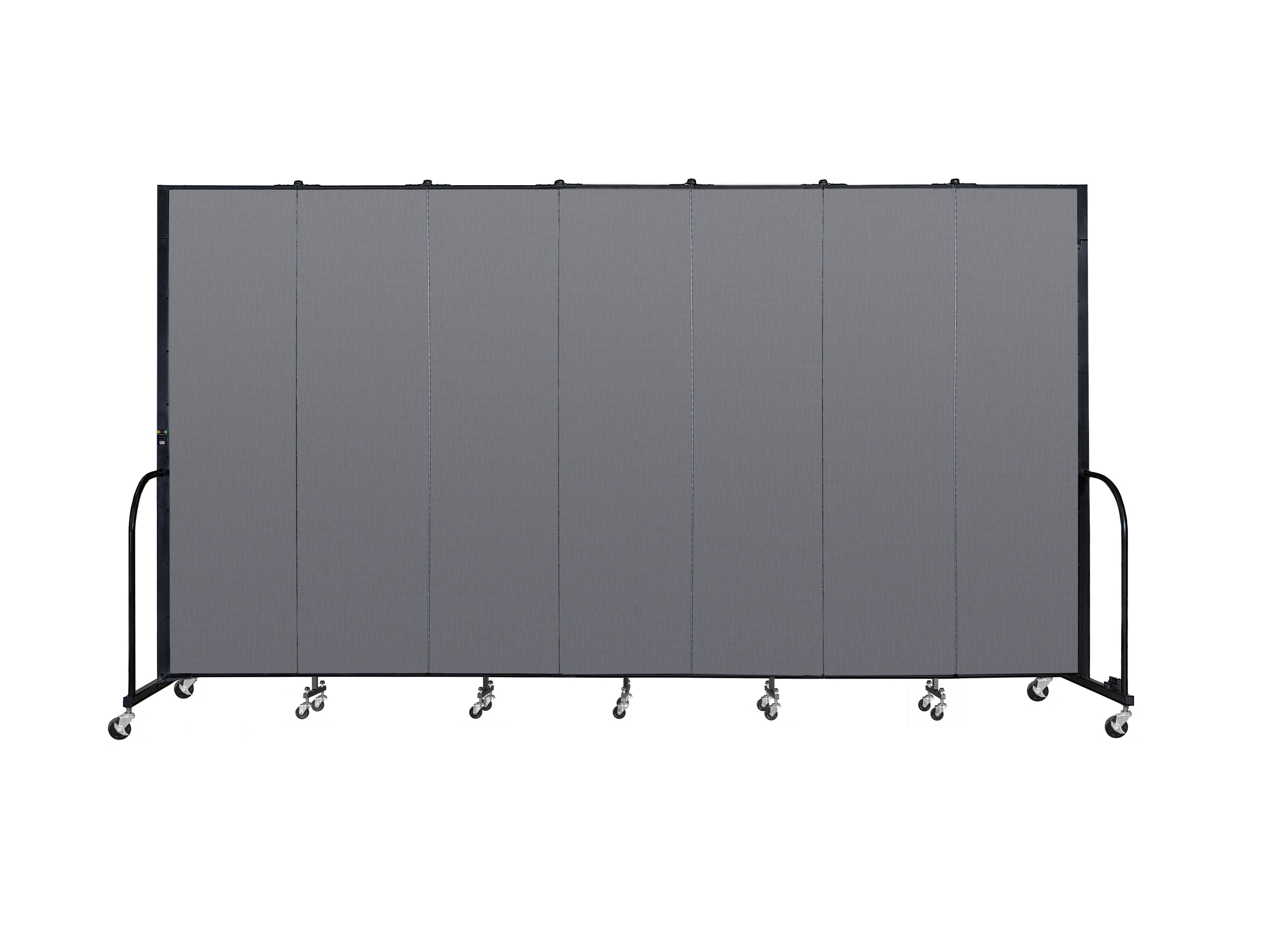 Signature Room Divider - 7' 4"H x 13' 1"L - 7 Panel, Stone, Fabric