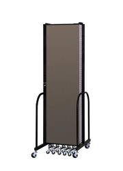 Signature Room Divider - 7' 4"H x 13' 1"L - 7 Panel, Walnut, Fabric