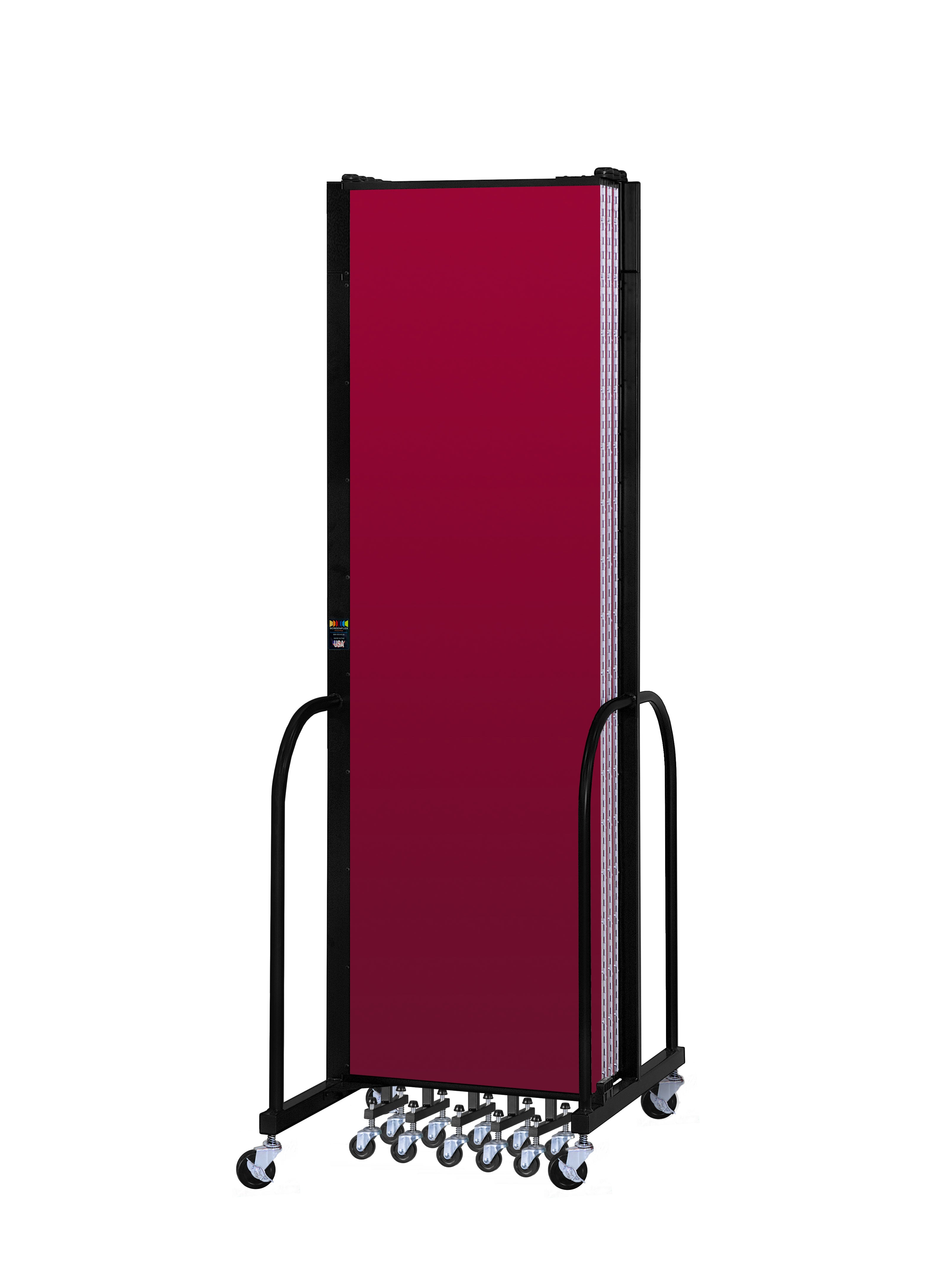 Signature Room Divider - 7' 4"H x 13' 1"L - 7 Panel, Primary Red, Fabric
