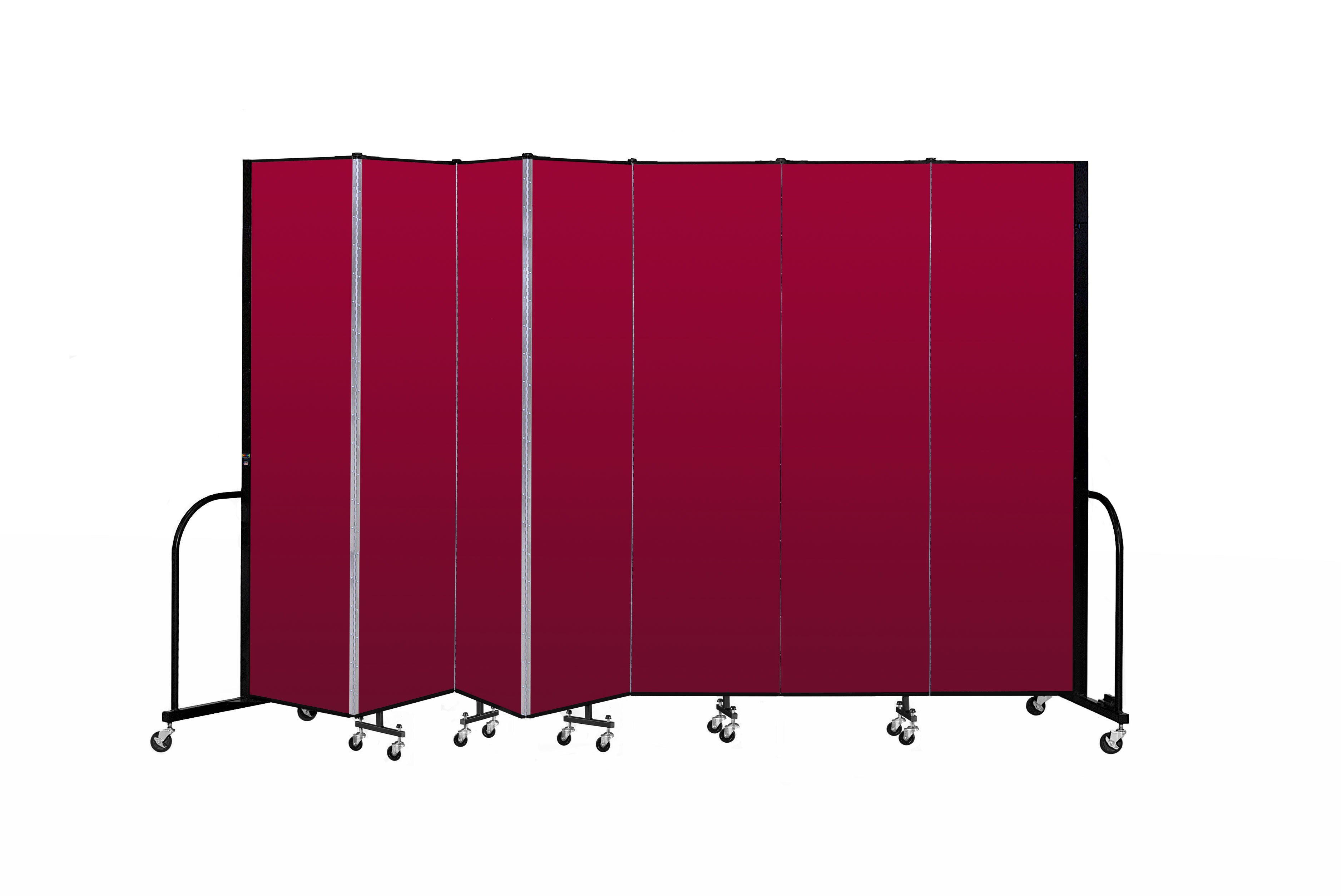 Signature Room Divider - 7' 4"H x 13' 1"L - 7 Panel, Primary Red, Fabric