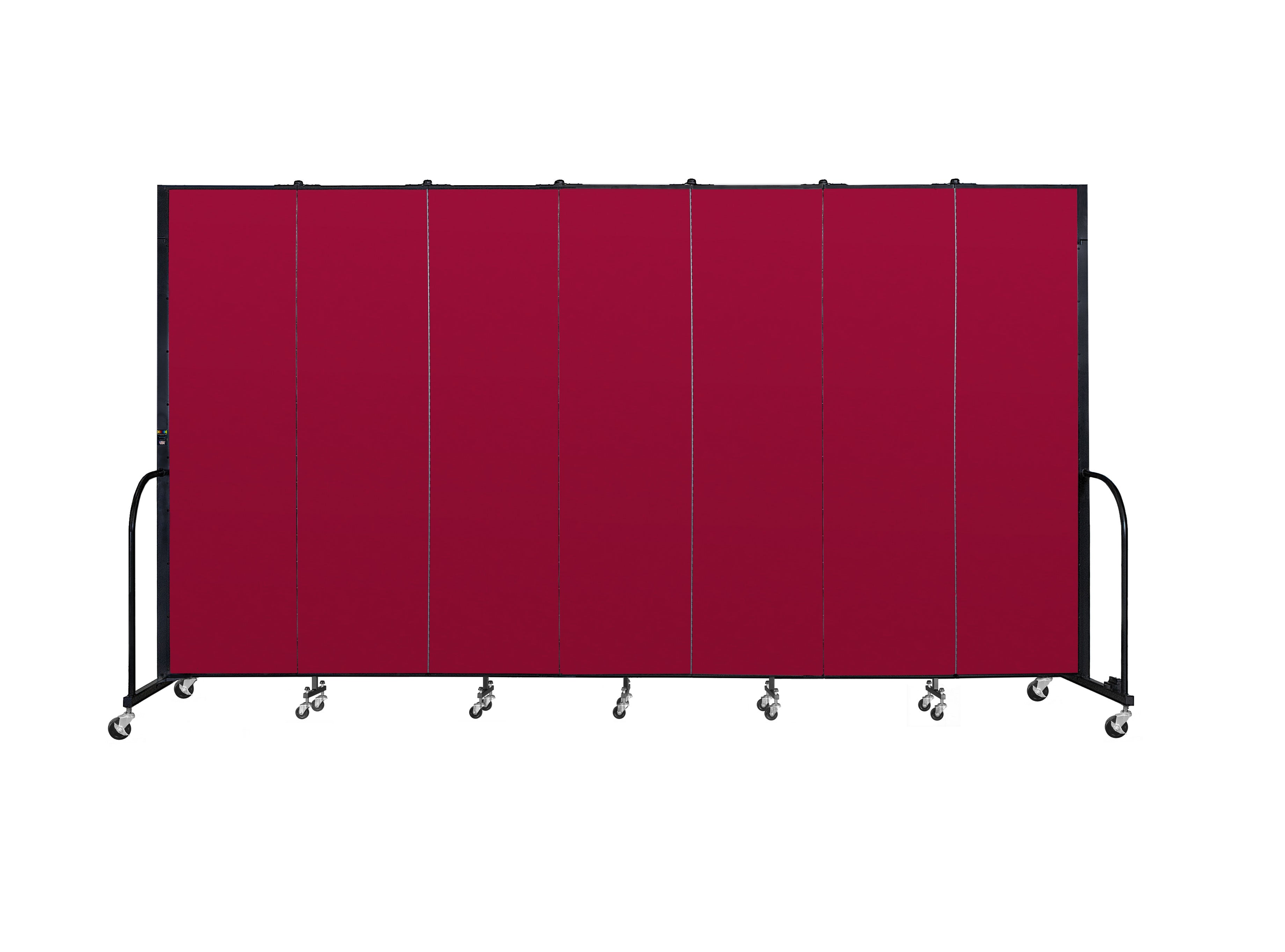 Signature Room Divider - 7' 4"H x 13' 1"L - 7 Panel, Primary Red, Fabric