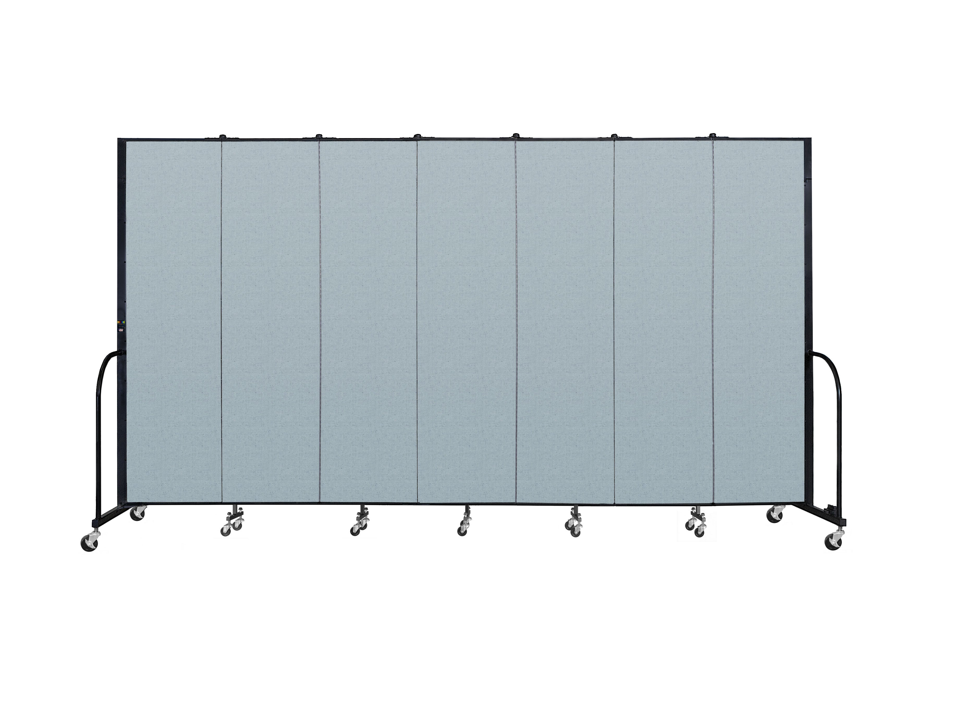 Signature Room Divider - 7' 4"H x 13' 1"L - 7 Panel, Blue Tide, Vinyl