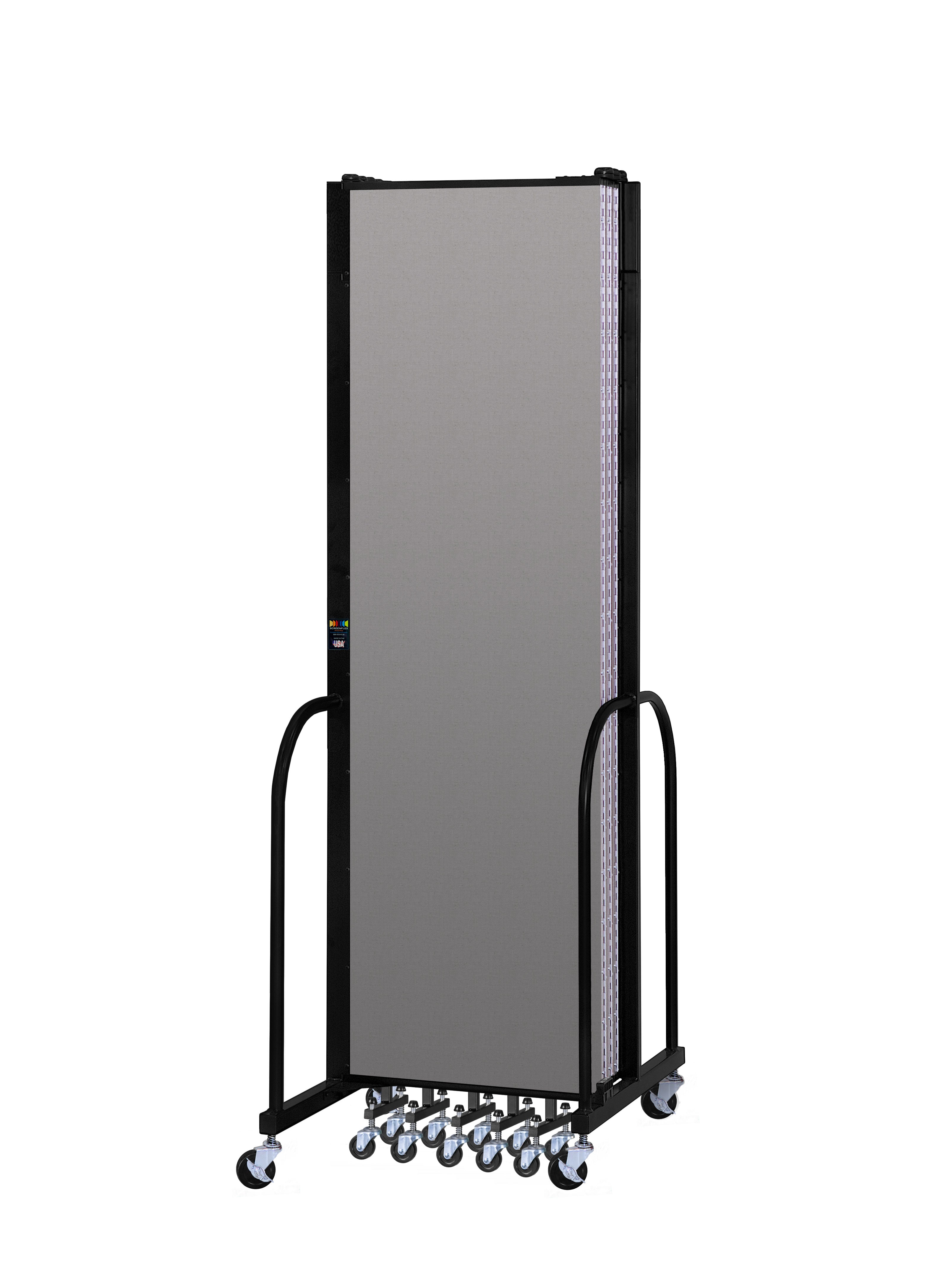 Signature Room Divider - 7' 4"H x 13' 1"L - 7 Panel, Granite, Vinyl