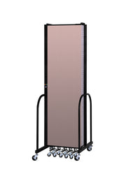 Signature Room Divider - 7' 4"H x 13' 1"L - 7 Panel, Rasberry, Vinyl