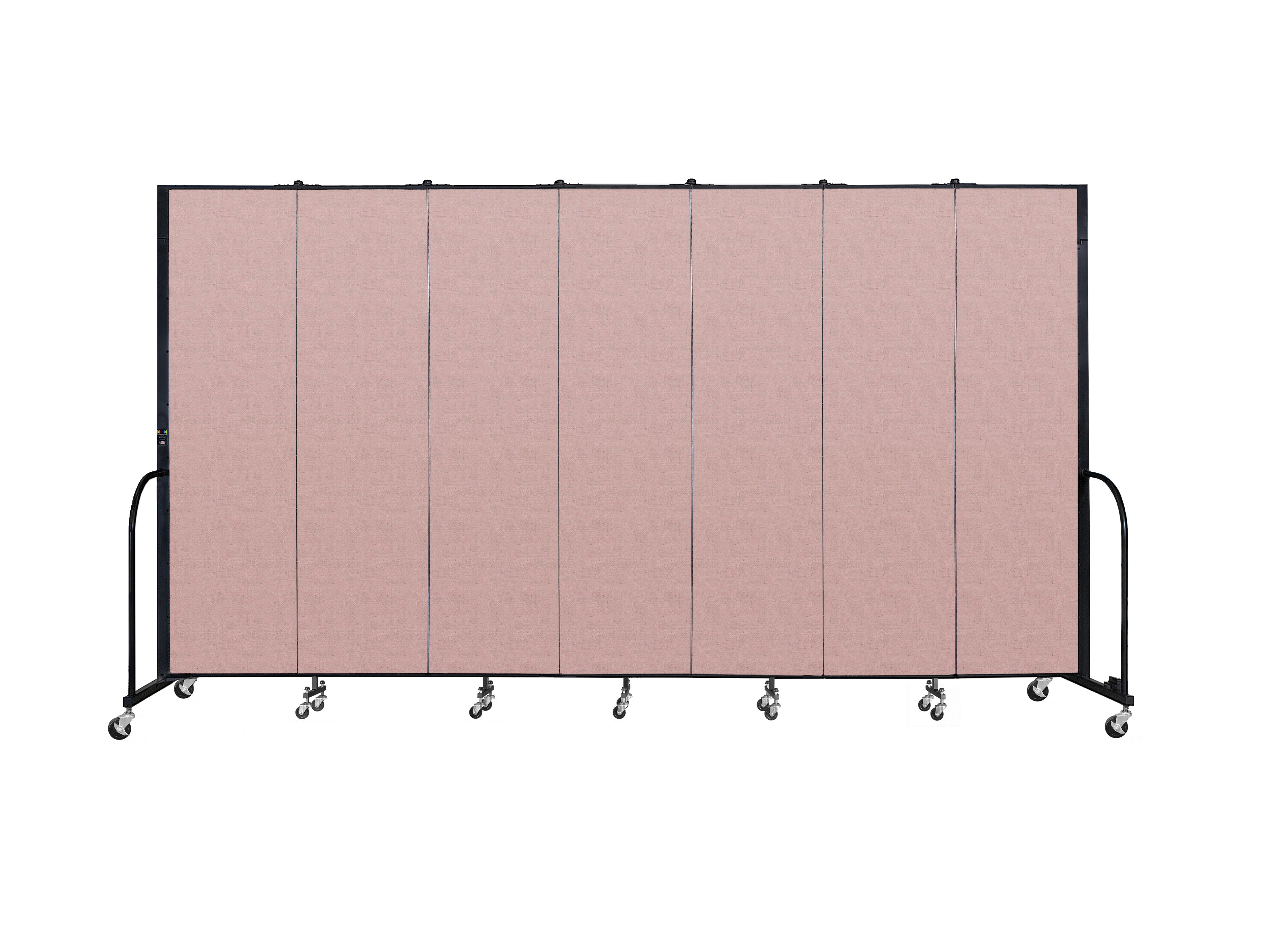 Signature Room Divider - 7' 4"H x 13' 1"L - 7 Panel, Rasberry, Vinyl