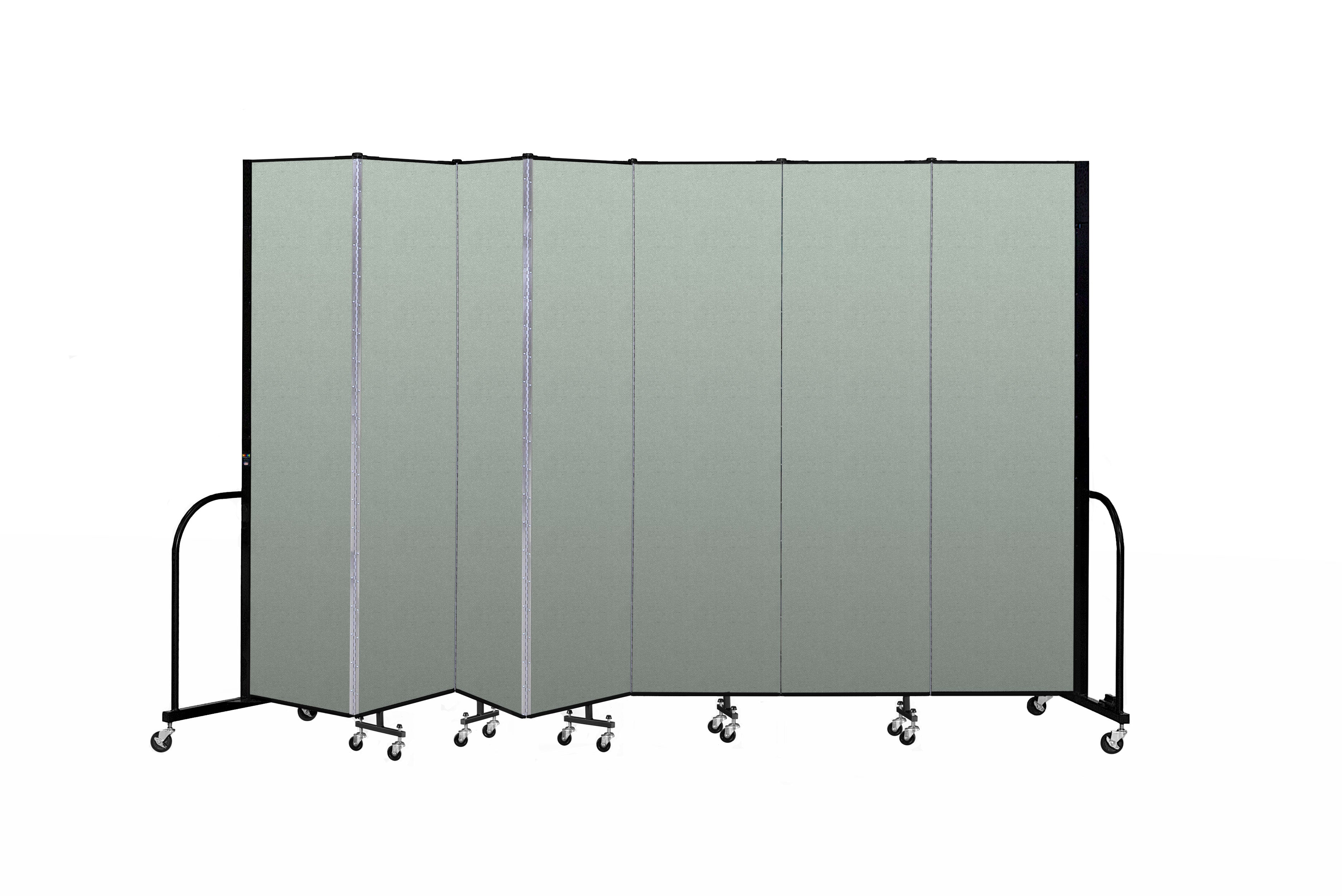 Signature Room Divider - 7' 4"H x 13' 1"L - 7 Panel, Mint, Vinyl