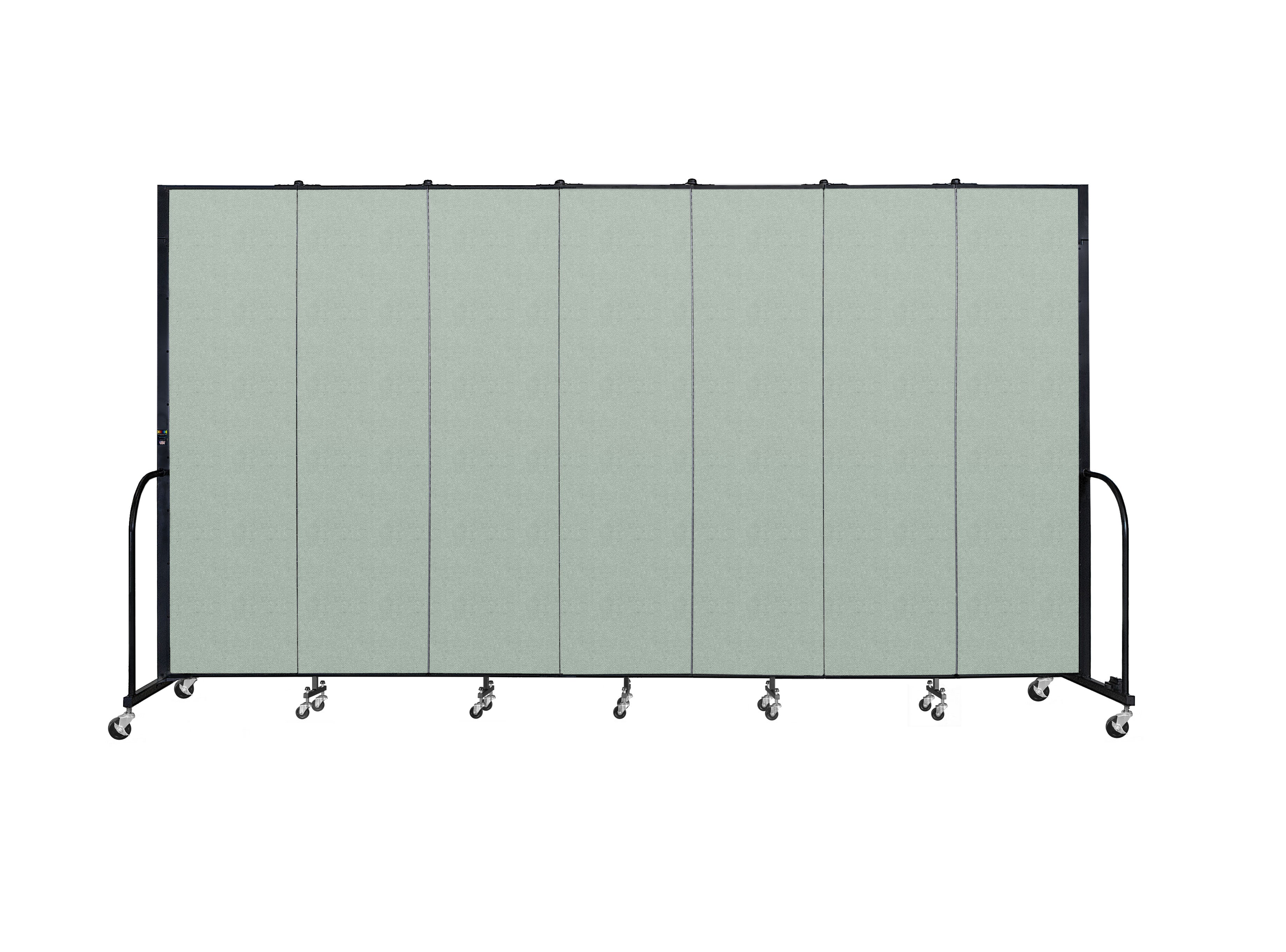 Signature Room Divider - 7' 4"H x 13' 1"L - 7 Panel, Mint, Vinyl