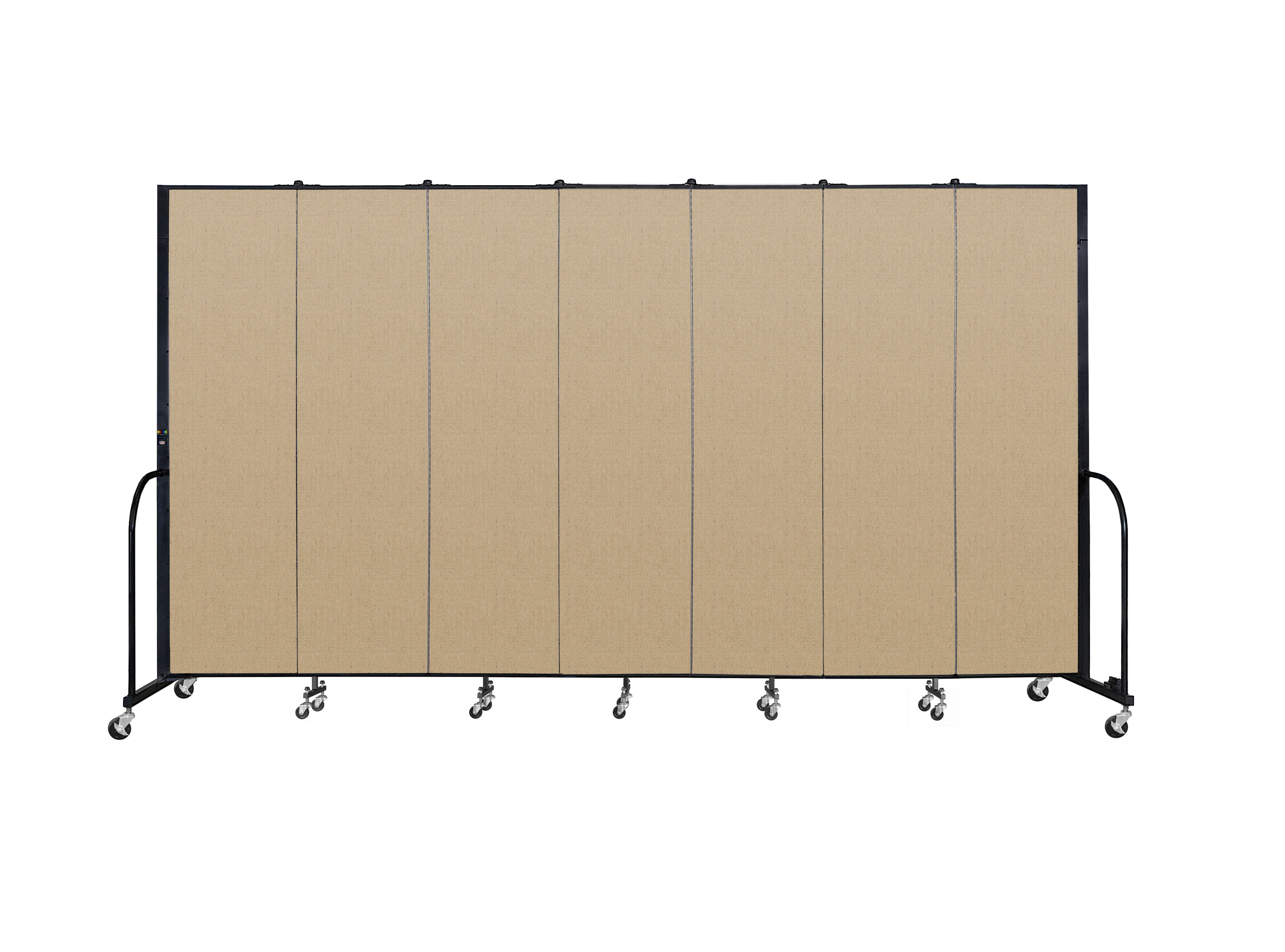 Signature Room Divider - 7' 4"H x 13' 1"L - 7 Panel, Sandalwood, Vinyl
