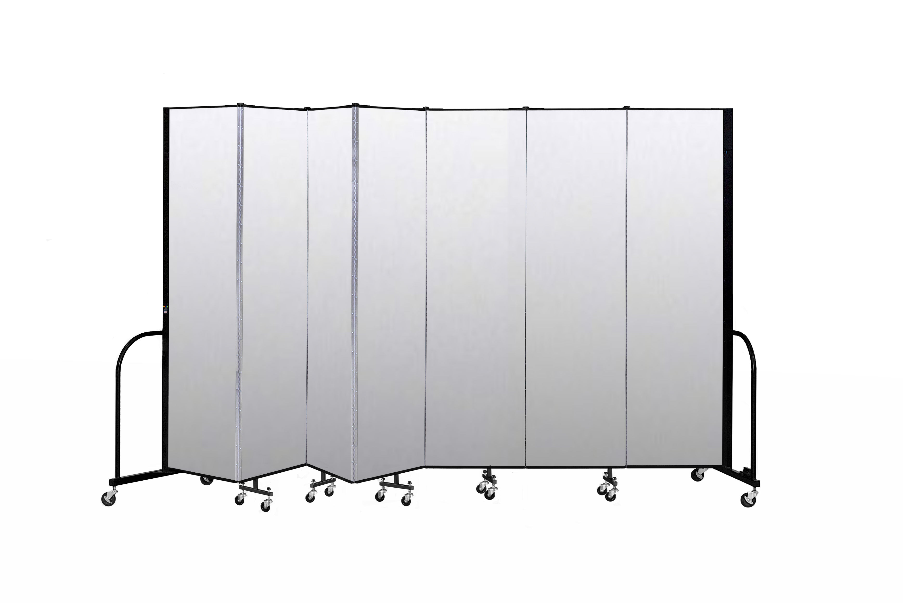 Signature Room Divider - 7' 4"H x 13' 1"L - 7 Panel, Ice, Vinyl