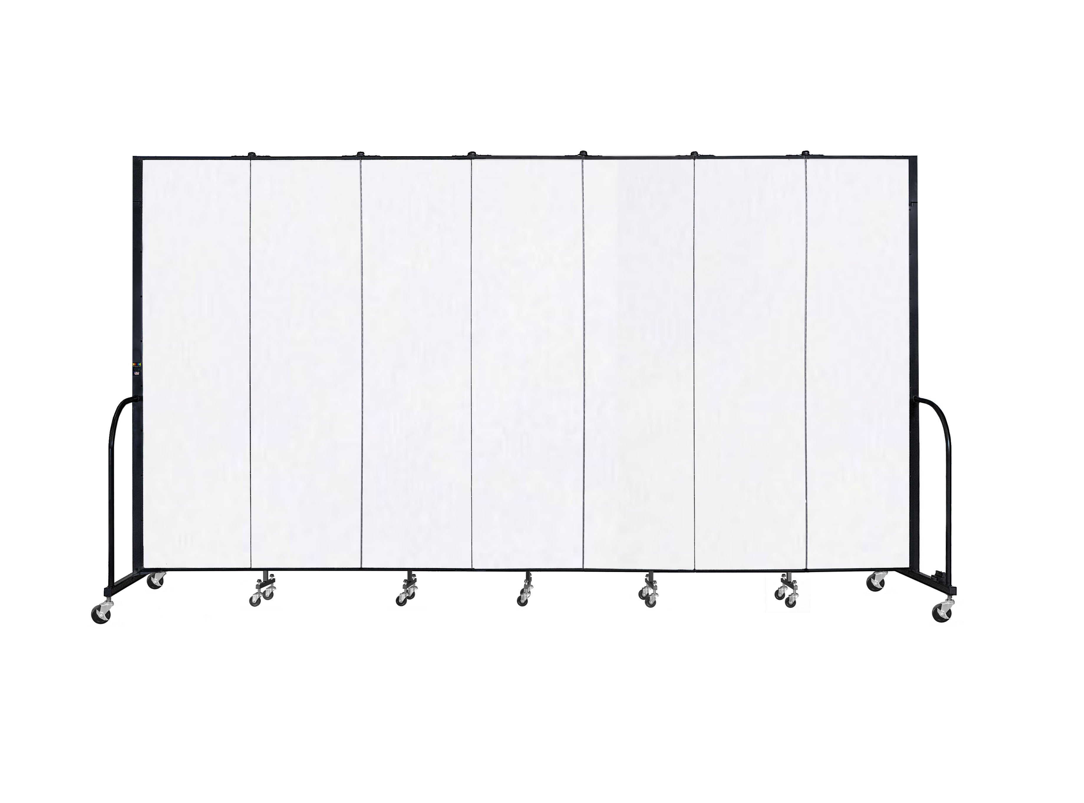 Signature Room Divider - 7' 4"H x 13' 1"L - 7 Panel, Ice, Vinyl