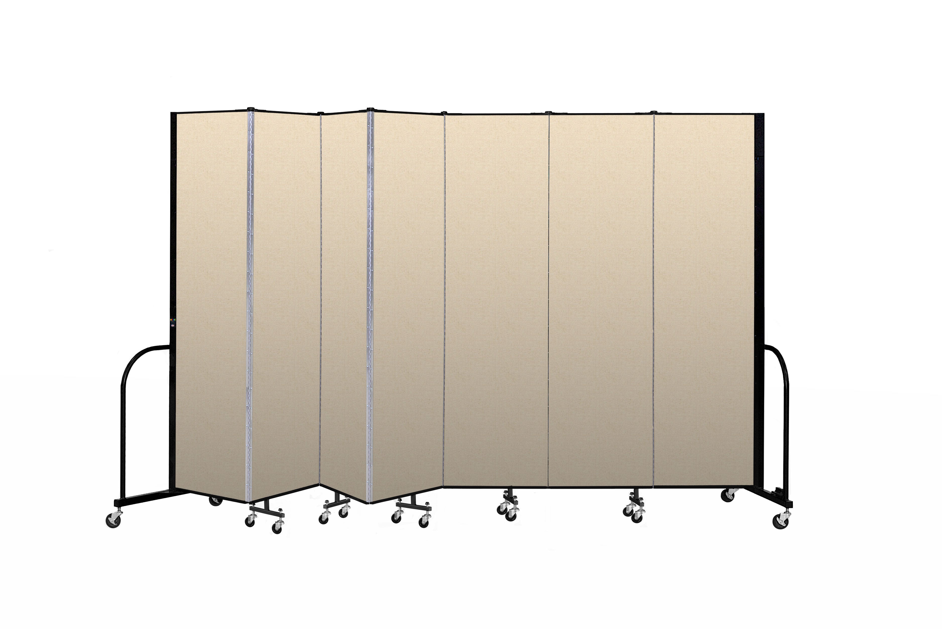 Signature Room Divider - 7' 4"H x 13' 1"L - 7 Panel, Hazelnut, Vinyl