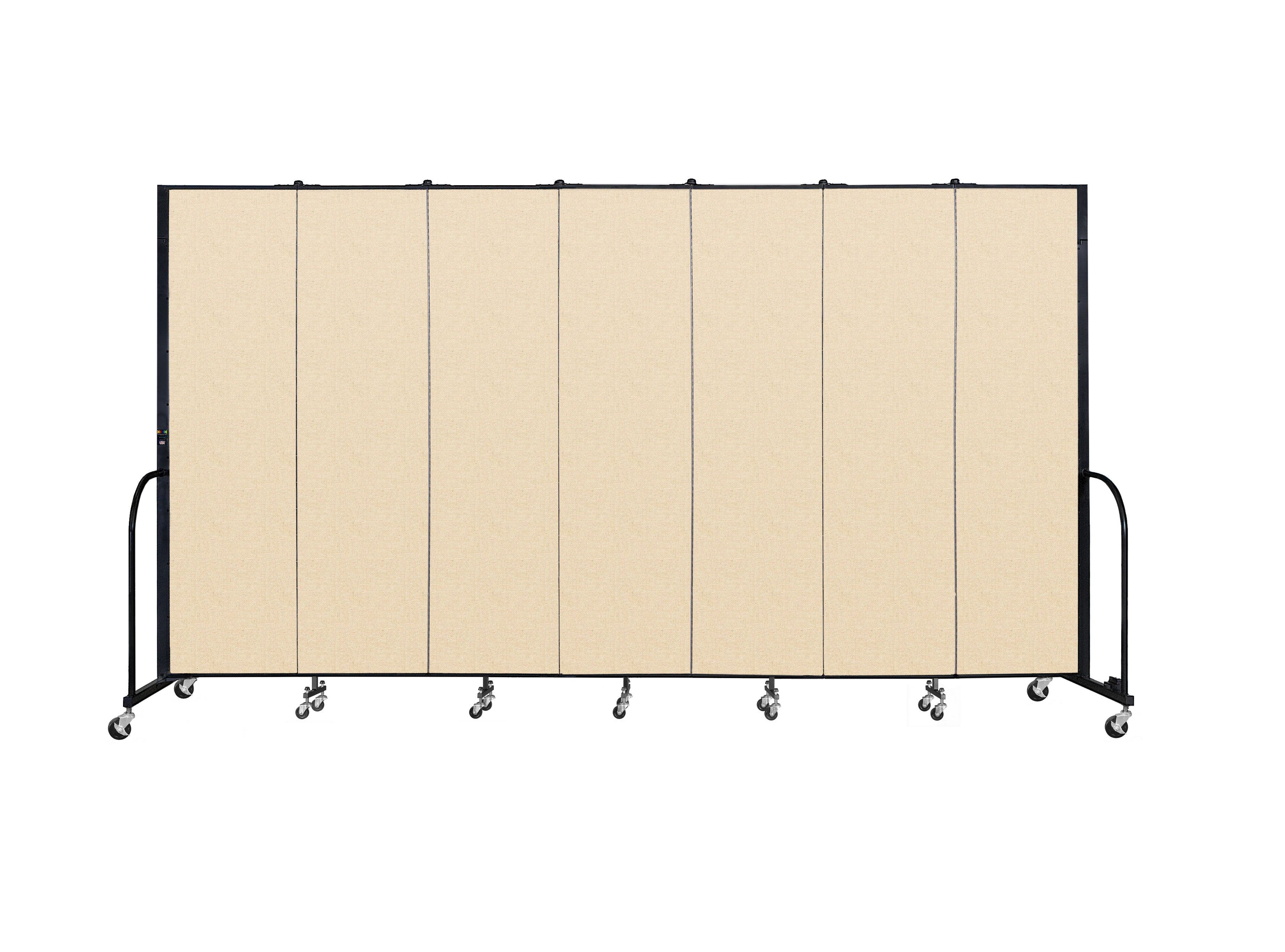 Signature Room Divider - 7' 4"H x 13' 1"L - 7 Panel, Hazelnut, Vinyl