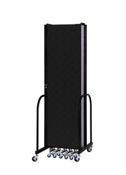 Signature Room Divider - 7' 4"H x 13' 1"L - 7 Panel, Coal, Vinyl