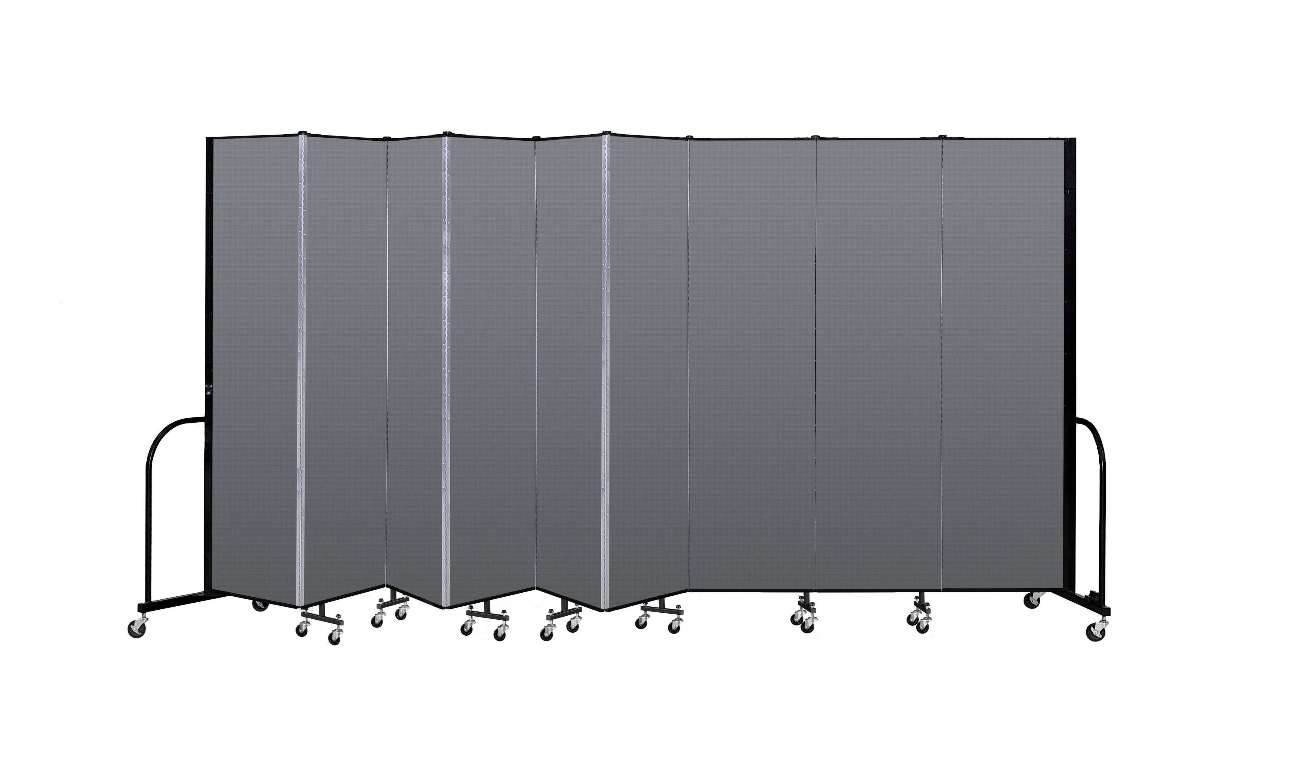 Signature Room Divider - 7' 4"H x 16' 9"L - 9 Panel, Stone, Fabric