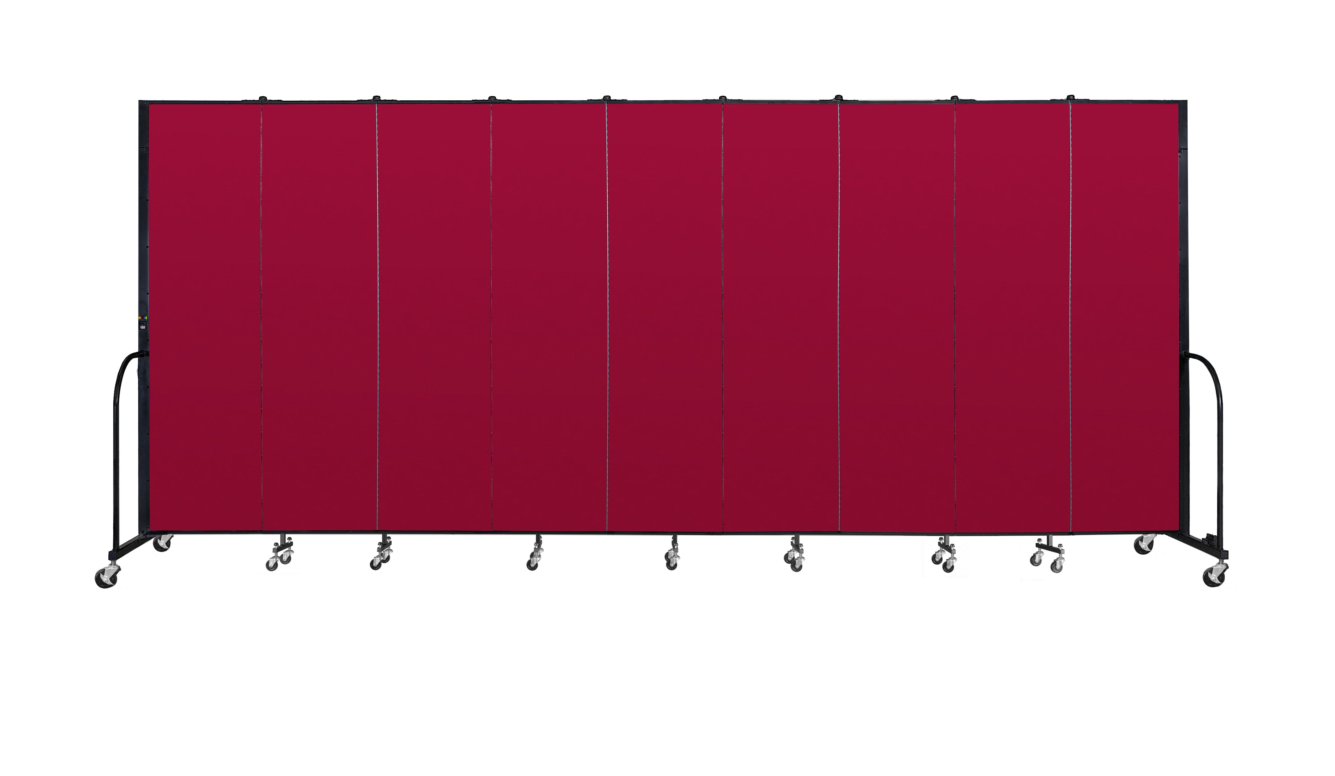 Signature Room Divider - 7' 4"H x 16' 9"L - 9 Panel, Primary Red, Fabric