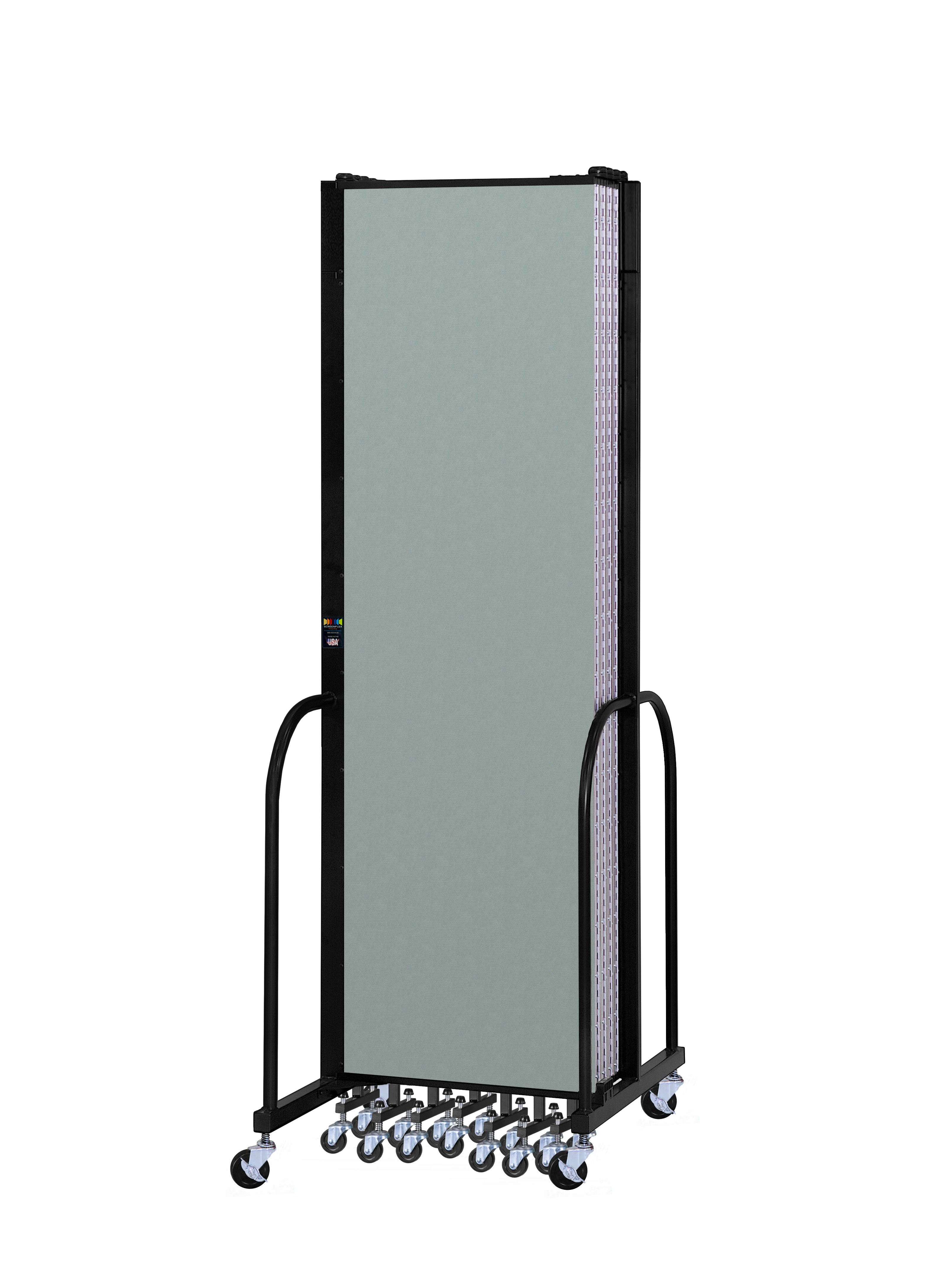 Signature Room Divider - 7' 4"H x 16' 9"L - 9 Panel, Sea Green, Fabric