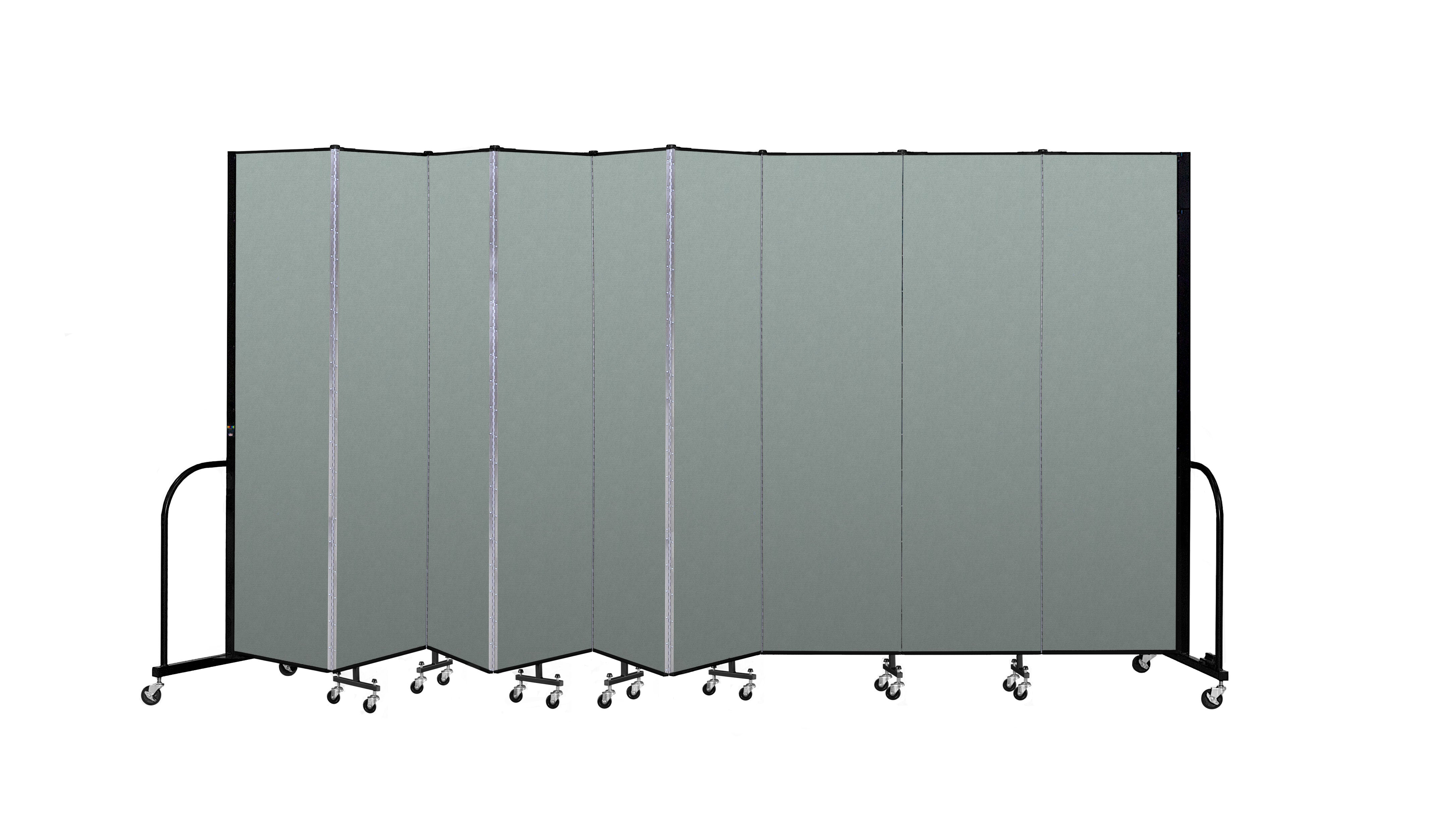 Signature Room Divider - 7' 4"H x 16' 9"L - 9 Panel, Sea Green, Fabric