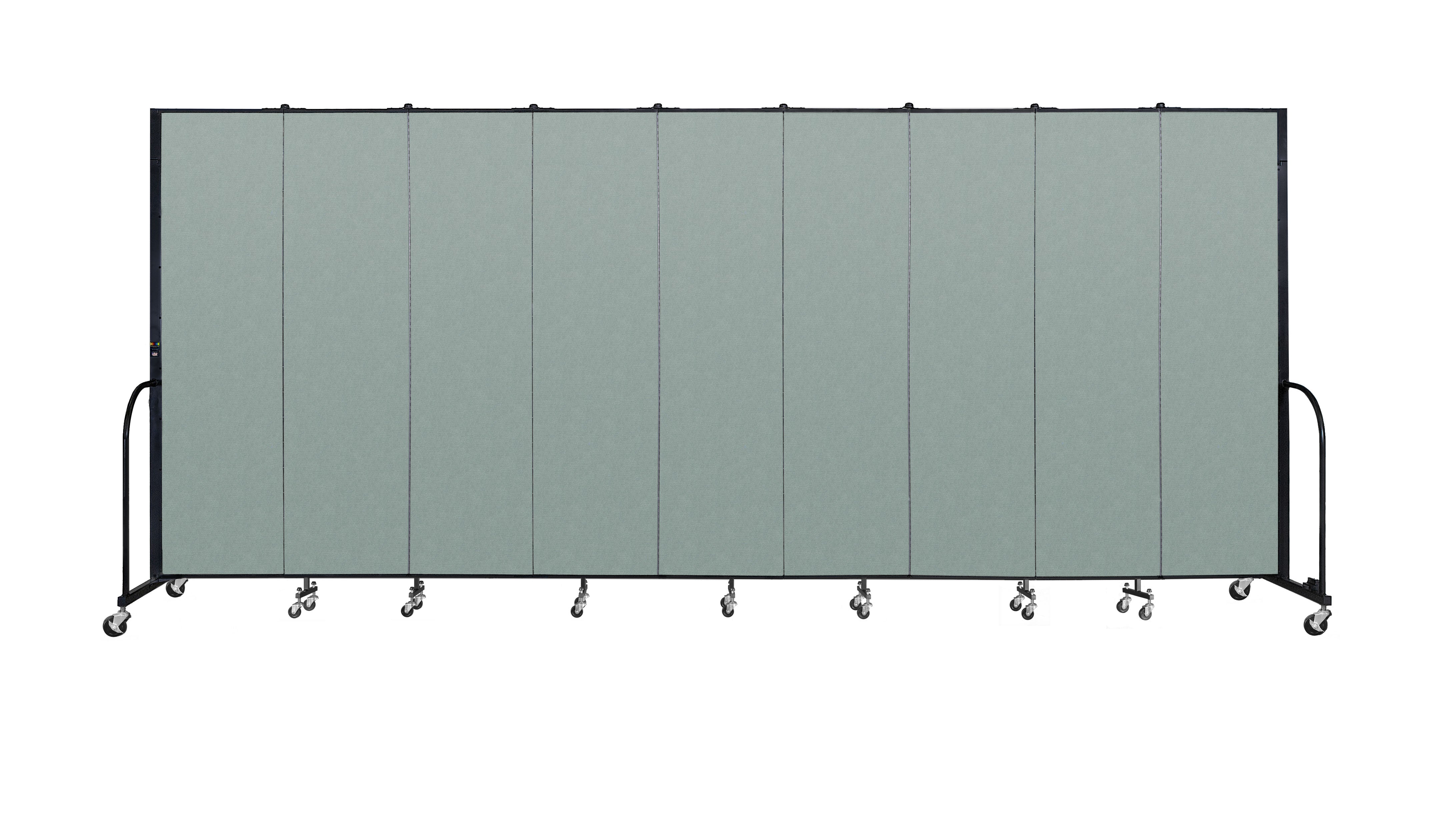 Signature Room Divider - 7' 4"H x 16' 9"L - 9 Panel, Sea Green, Fabric