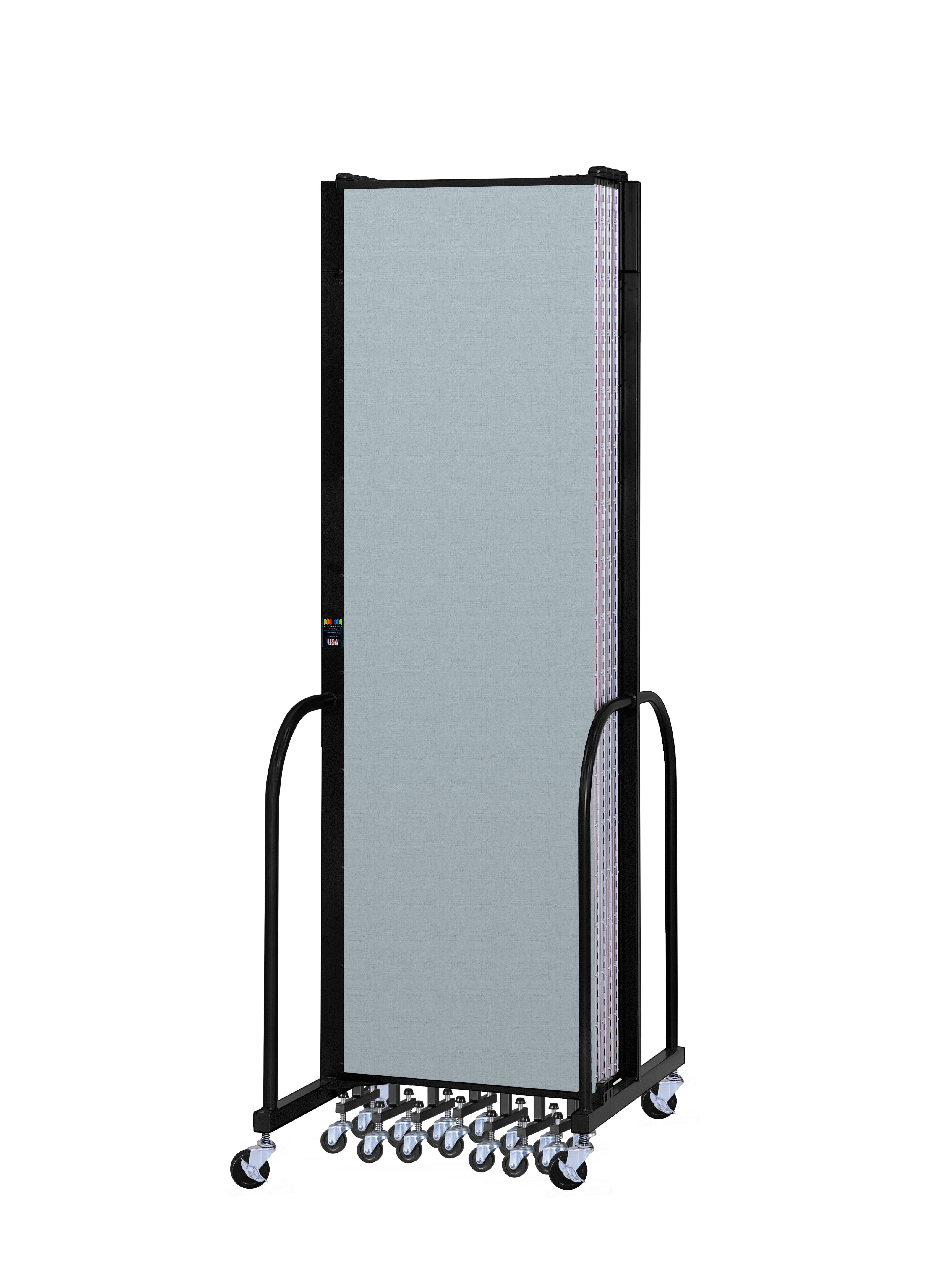 Signature Room Divider - 7' 4"H x 16' 9"L - 9 Panel, Blue Tide, Vinyl