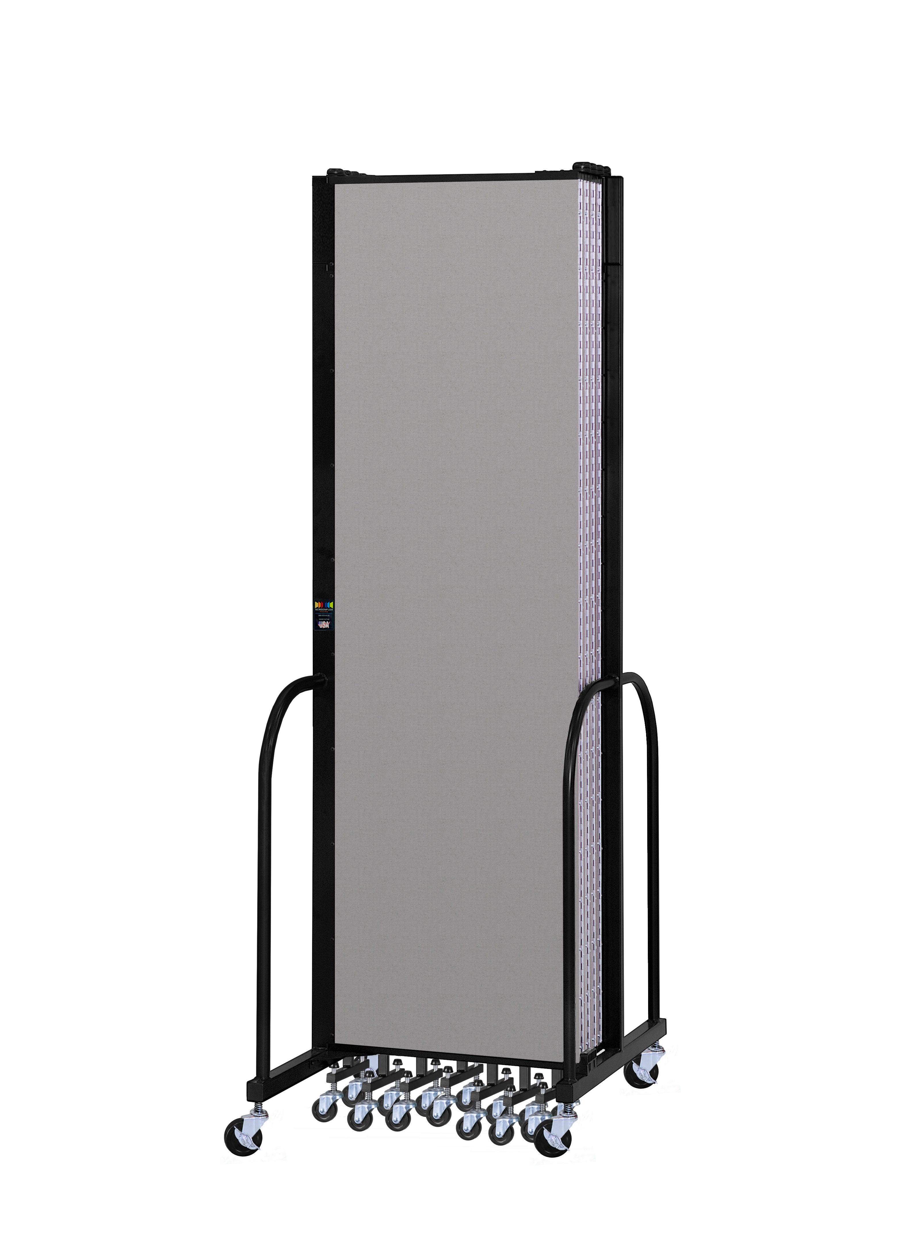 Signature Room Divider - 7' 4"H x 16' 9"L - 9 Panel, Granite, Vinyl