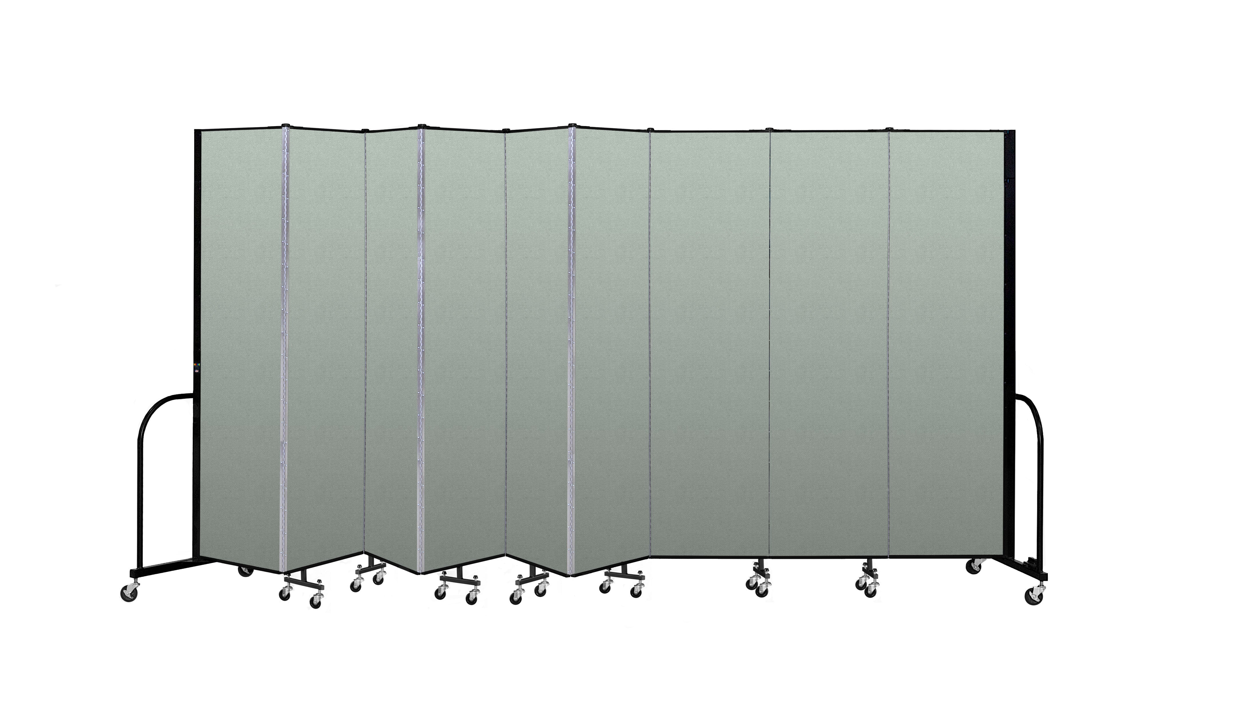 Signature Room Divider - 7' 4"H x 16' 9"L - 9 Panel, Mint, Vinyl