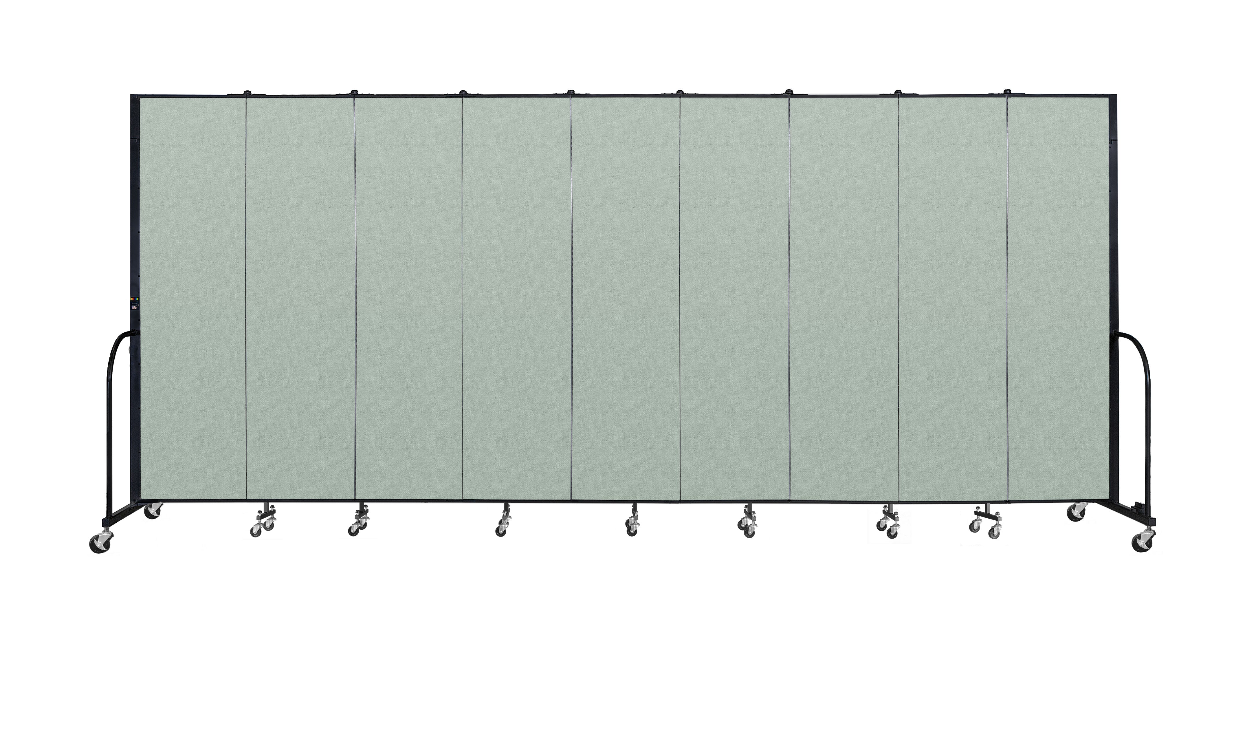 Signature Room Divider - 7' 4"H x 16' 9"L - 9 Panel, Mint, Vinyl