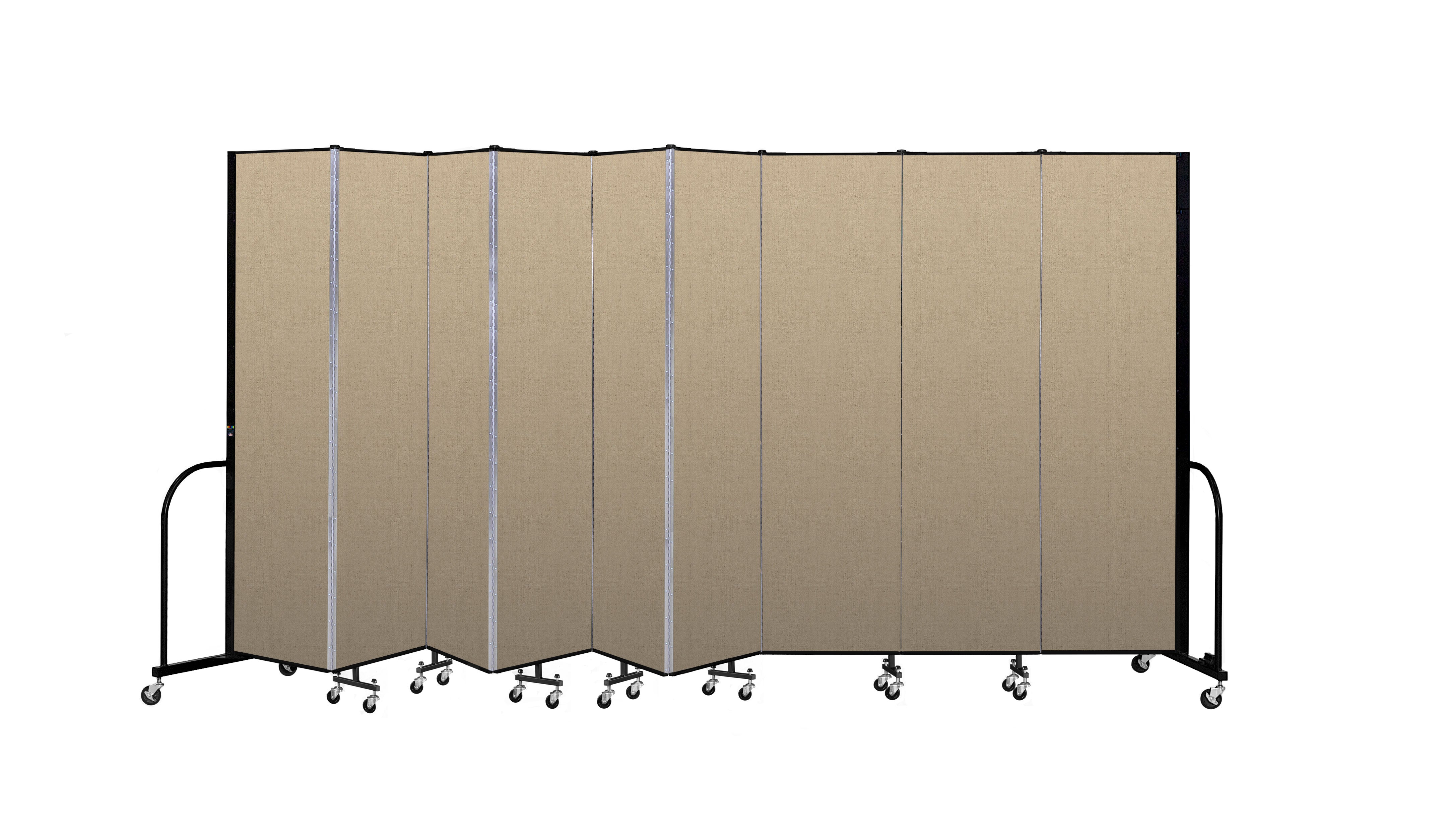 Signature Room Divider - 7' 4"H x 16' 9"L - 9 Panel, Sandalwood, Vinyl