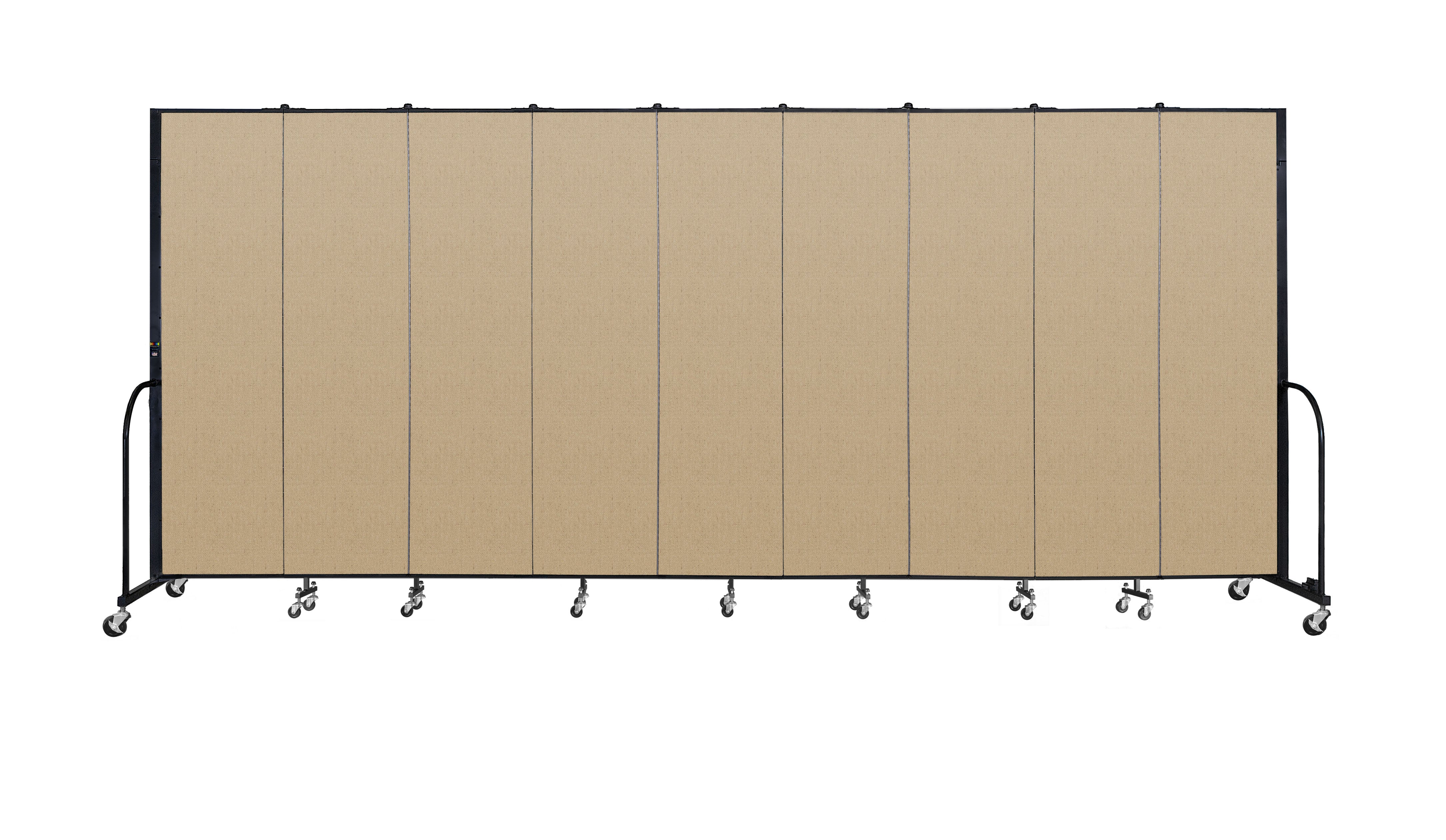 Signature Room Divider - 7' 4"H x 16' 9"L - 9 Panel, Sandalwood, Vinyl